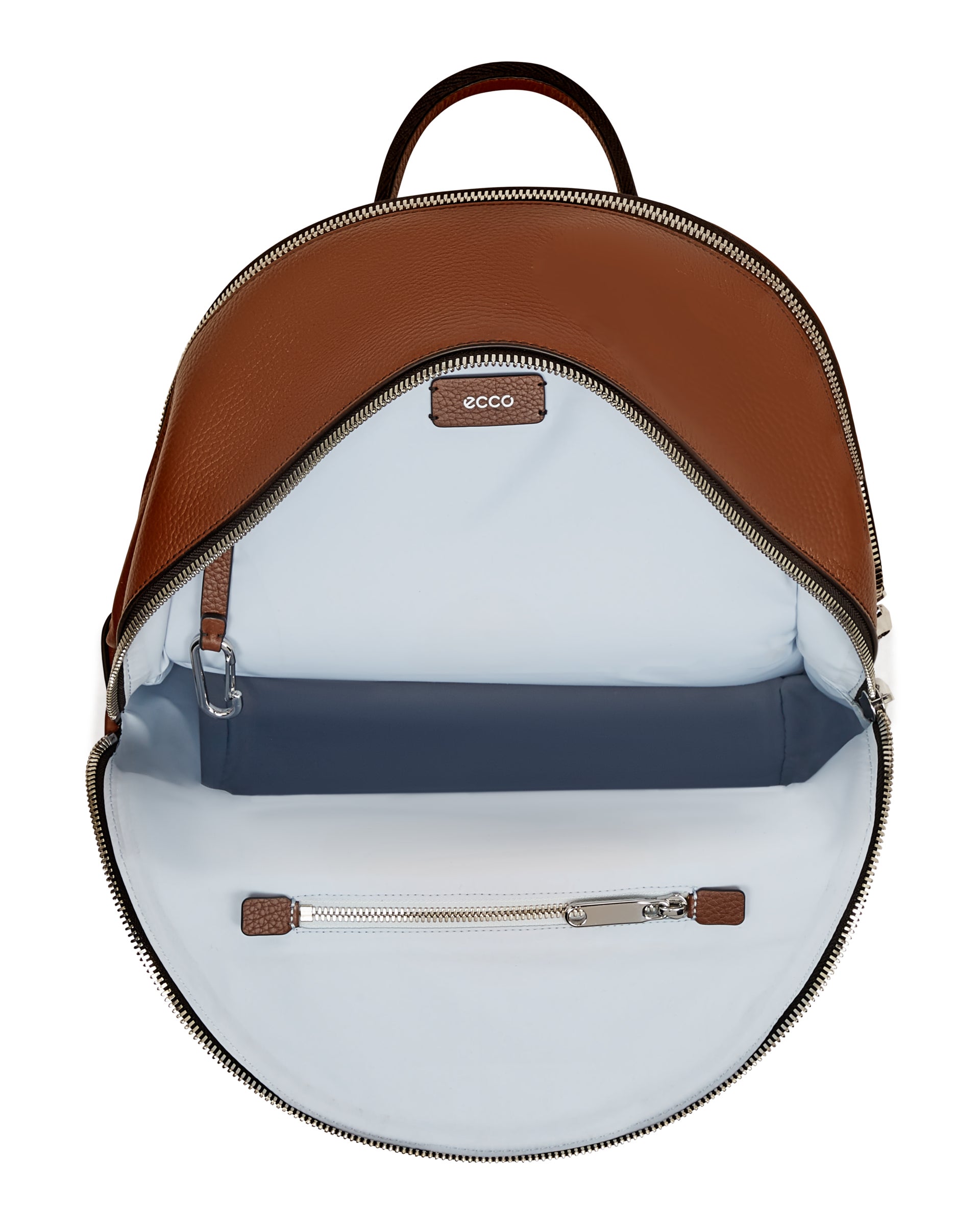 ECCO Round Pack Large Pebbled レザーバックパック - ブラウン - Birdeye