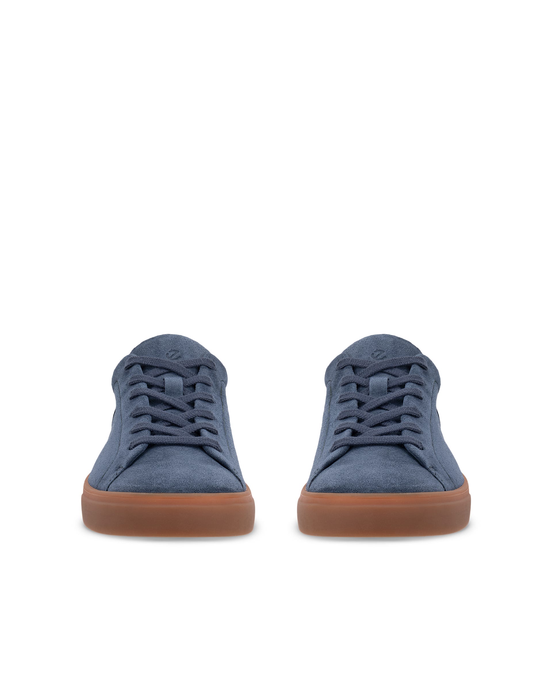 Men's ECCO® SOFT 10 Suede Sneaker - Blue - Front pair