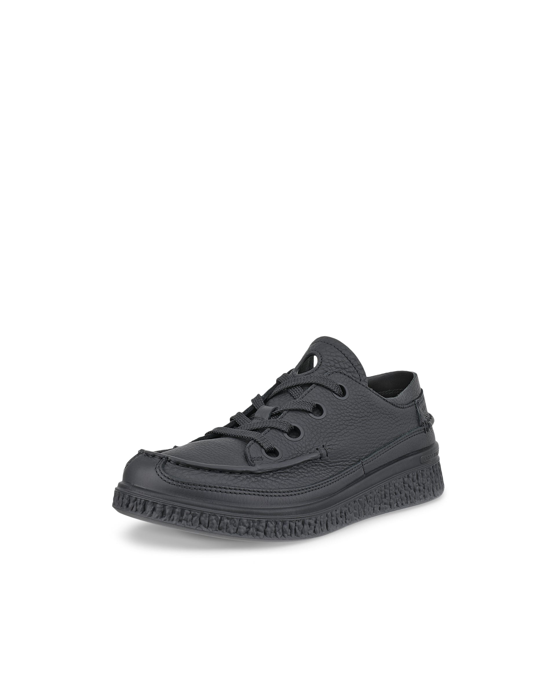 Men's ECCO® WALKER 3.0 Leather Moc-Toe Shoe - Black - Outside
