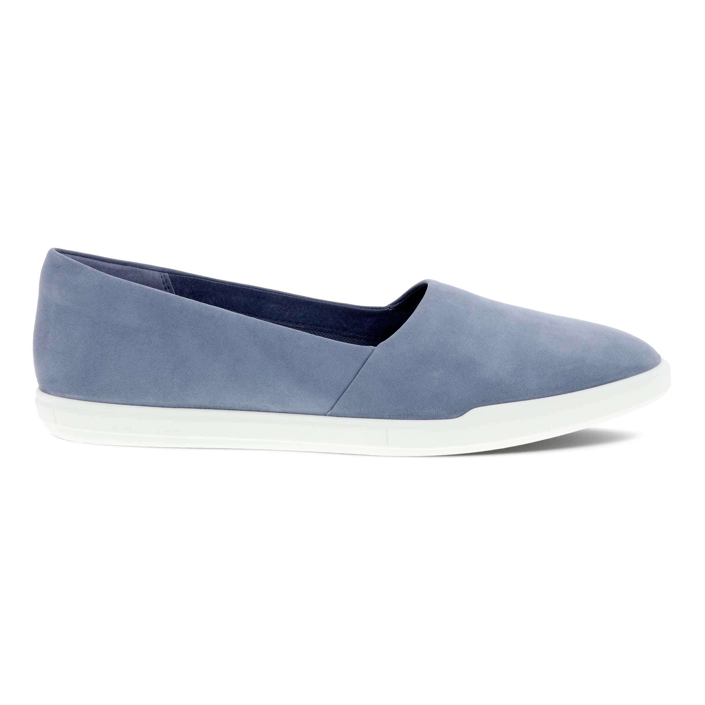 Women's ECCO® Simpil Nubuck Slip-On - Blue - Outside