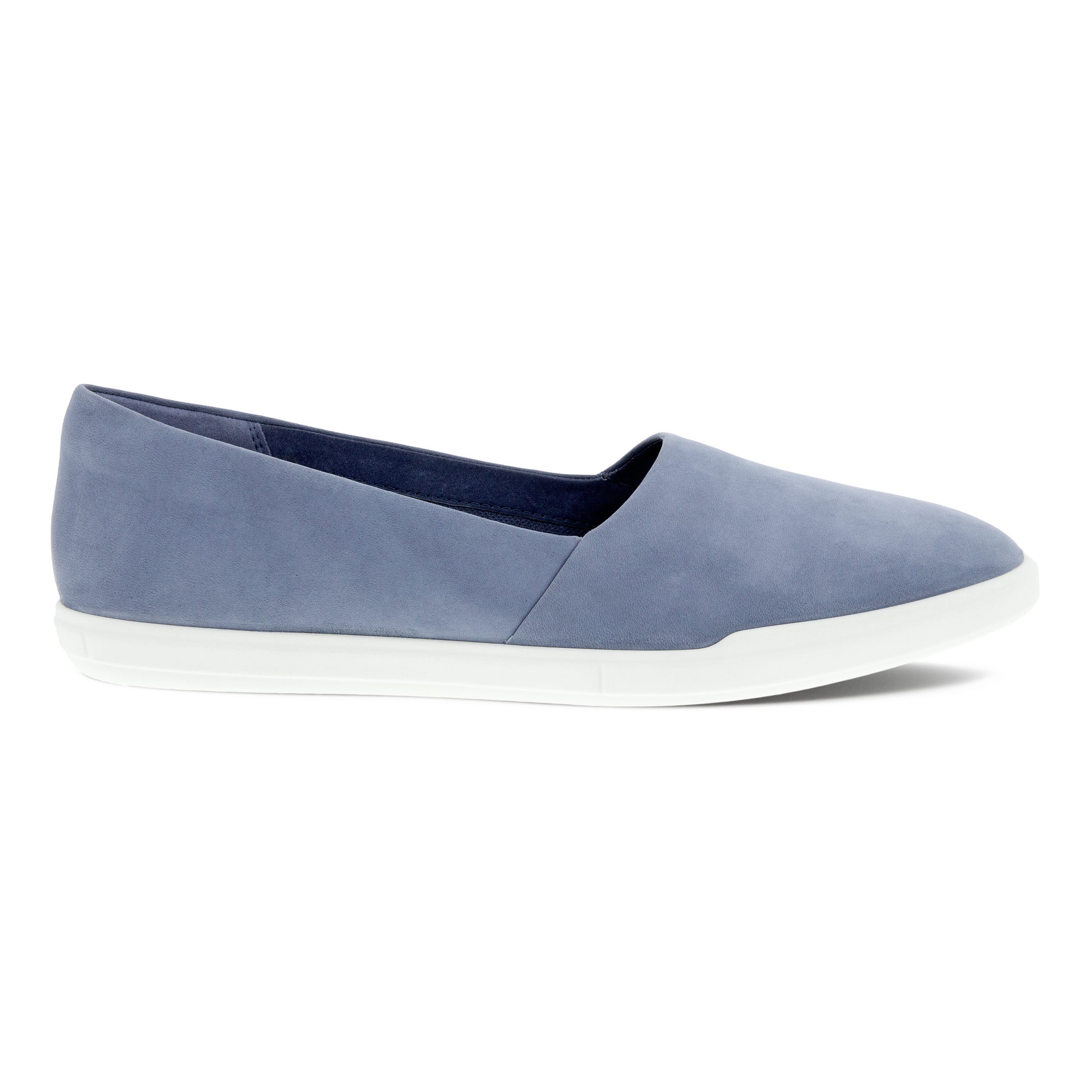 Women's ECCO® Simpil Nubuck Slip-On - Blue - Outside