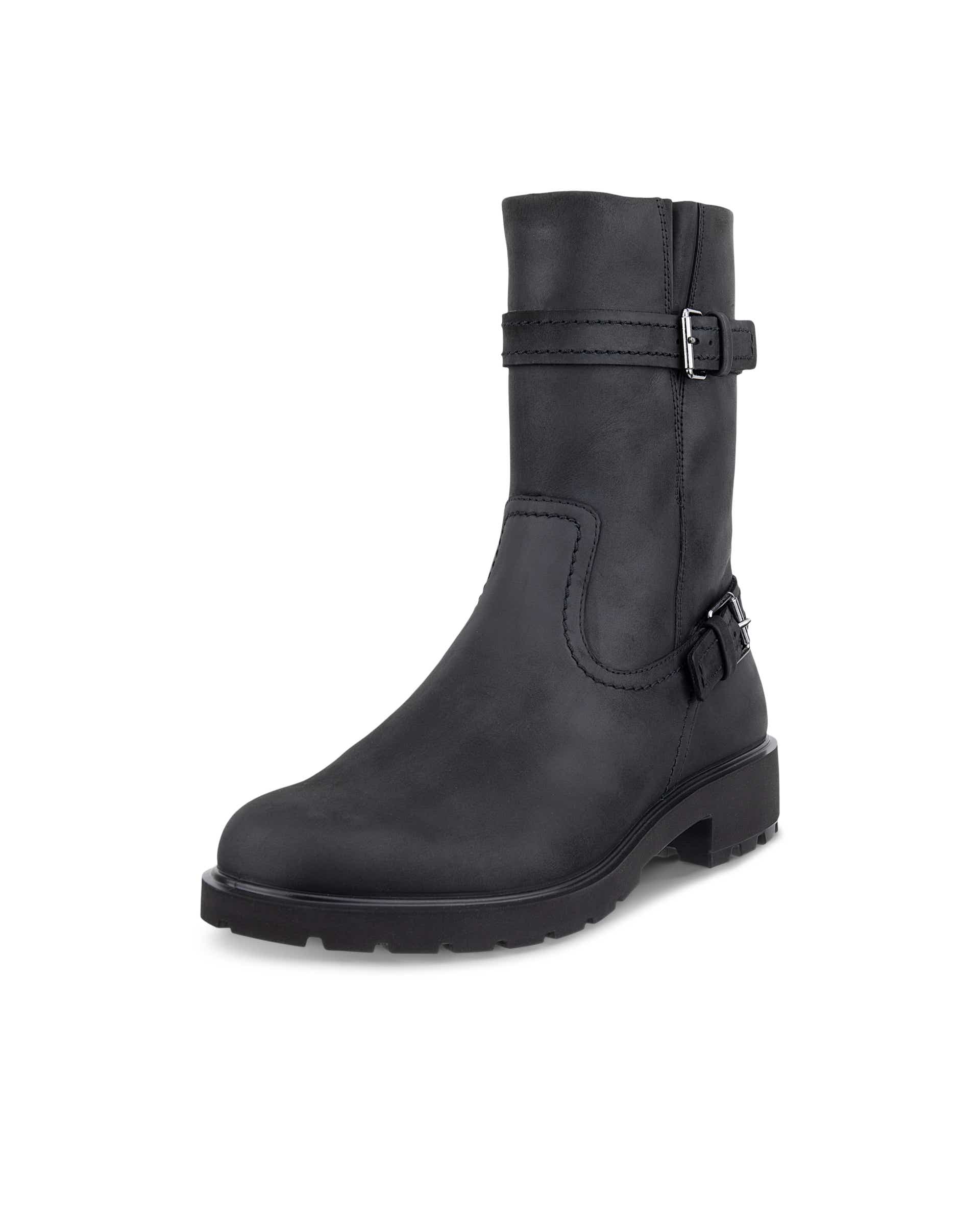 Women's ECCO® METROPOLE VIENNA Nubuck High-Cut Boot - Black - Main