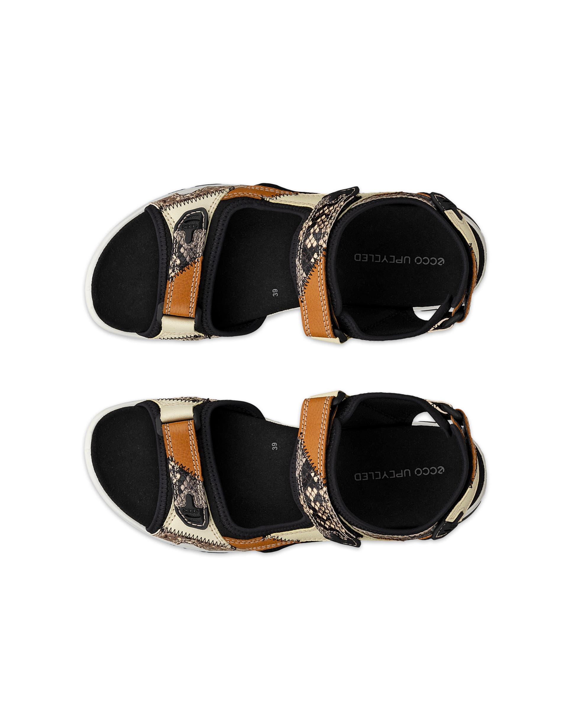Women's ECCO® Offroad Leather Hiking Sandal - Multicolour - Top left pair