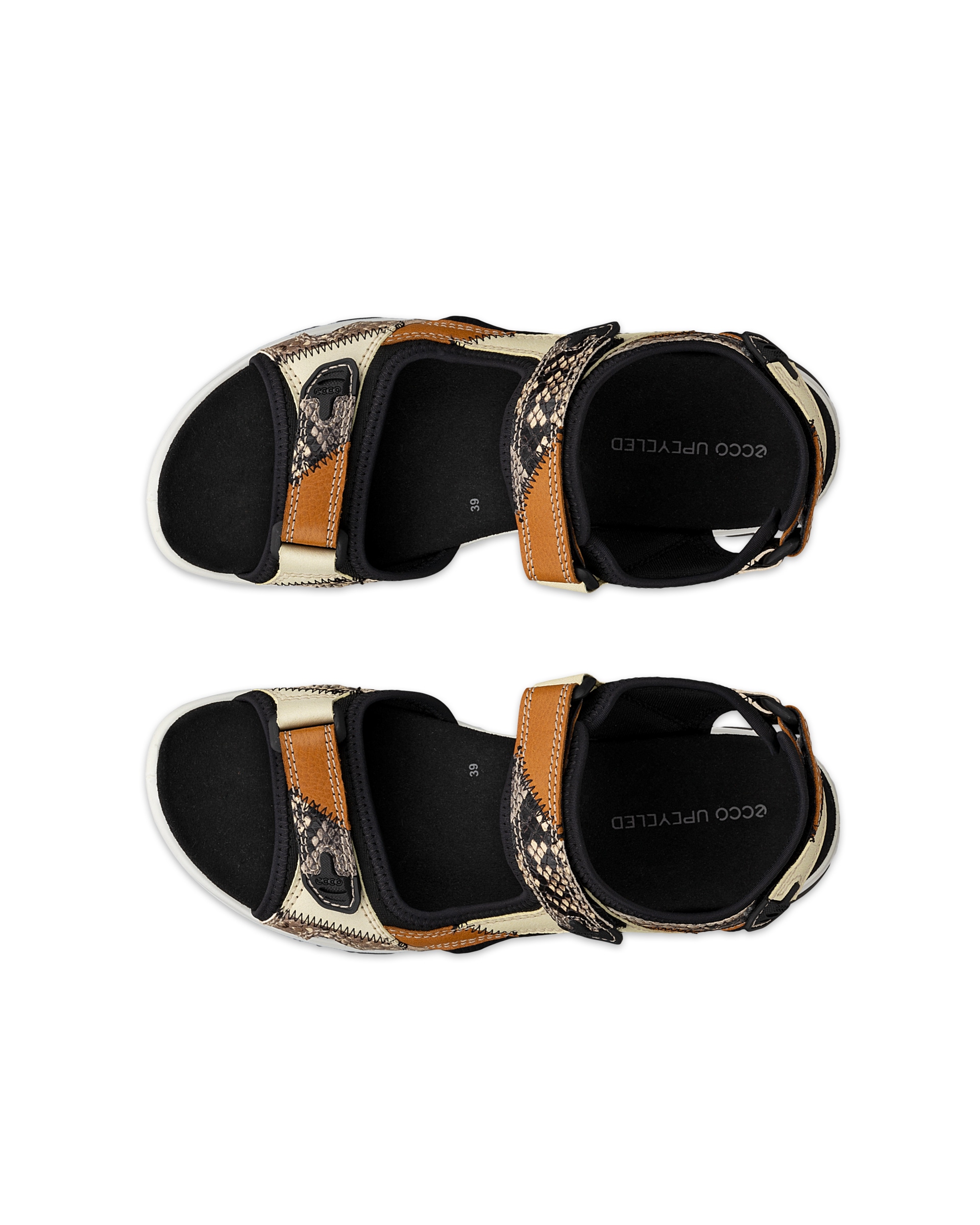 Women's ECCO® Offroad Leather Hiking Sandal - Multicolour - Top left pair