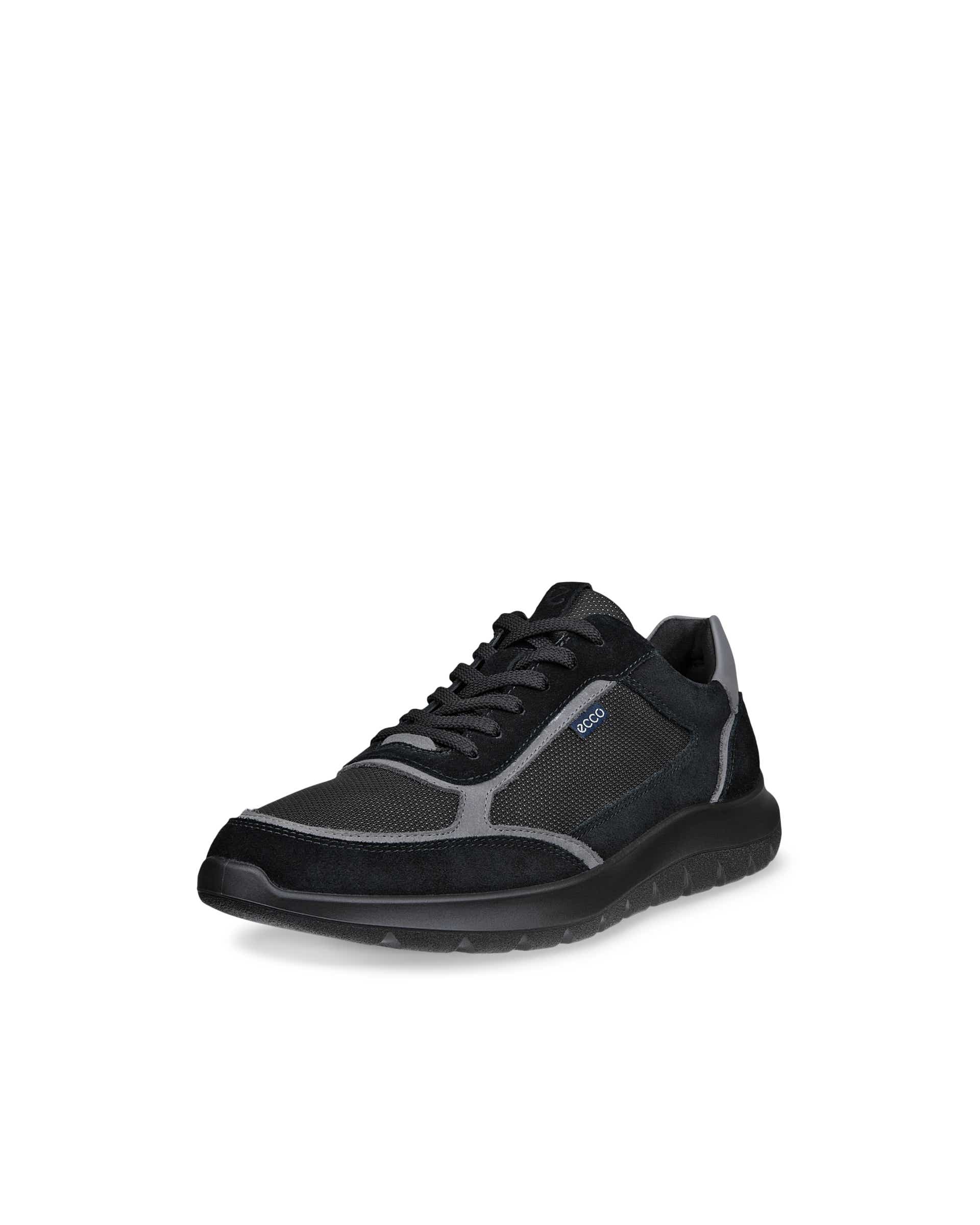 Men's ECCO® CITY STRIDE Leather Sneaker - Black - Main