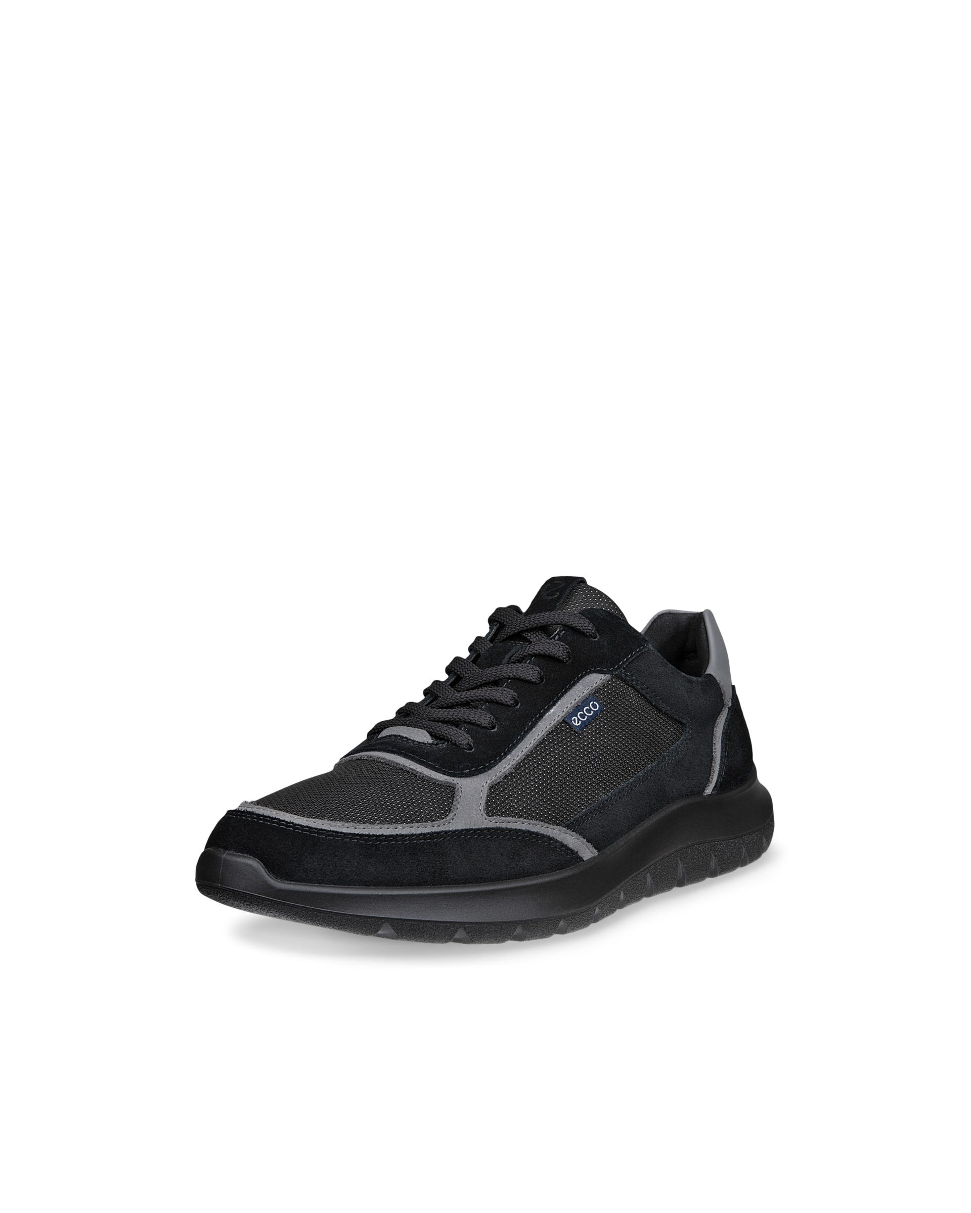 Men's ECCO® CITY STRIDE Leather Sneaker - Black - Main