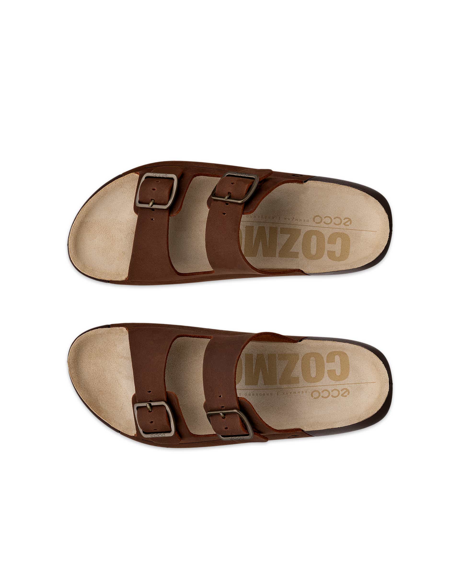 Dámské nubukové páskové sandály ECCO® COZMO - Hnědá - Top left pair