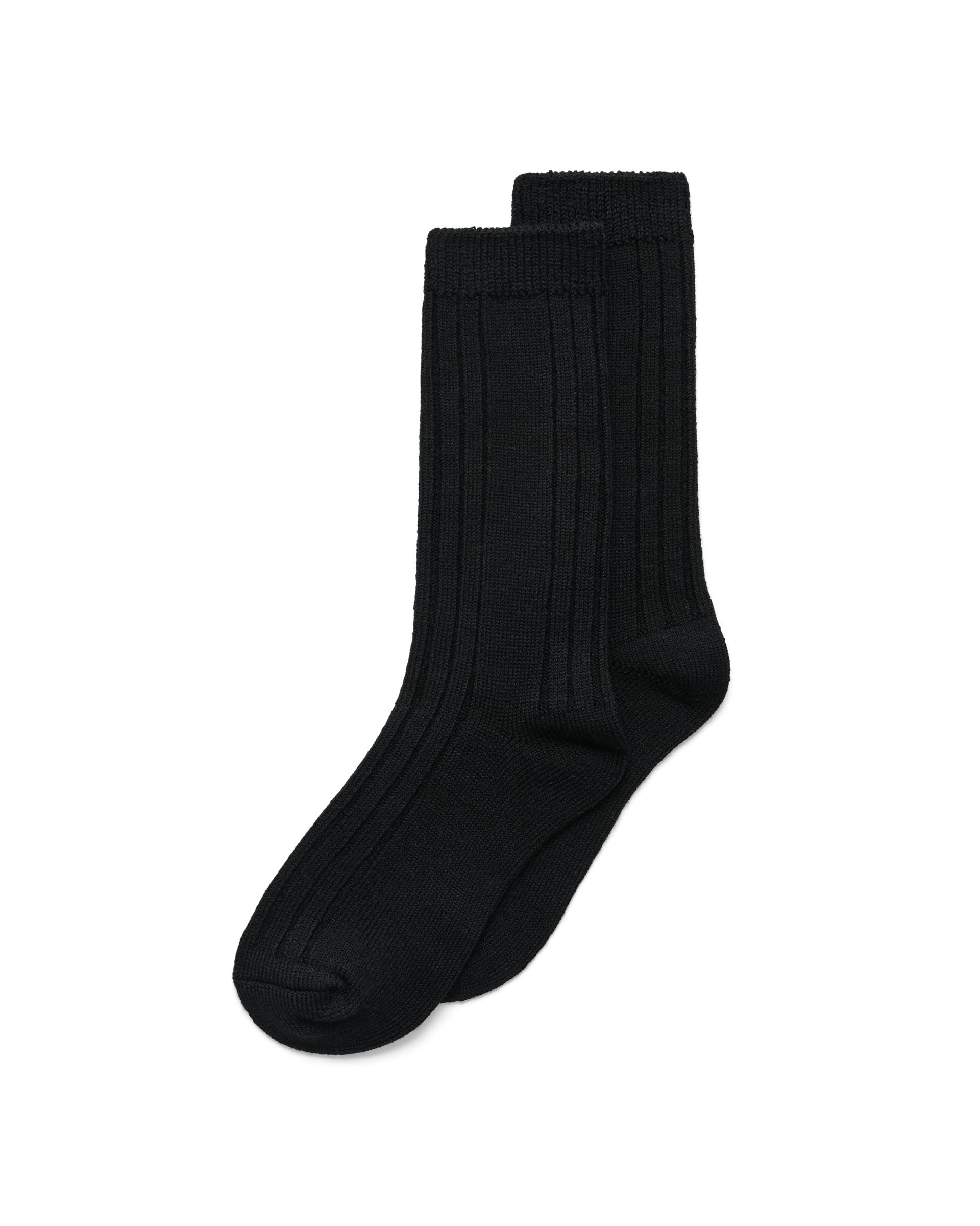 ECCO® Unisex Halbhohe gerippte Socken - Schwarz - Main