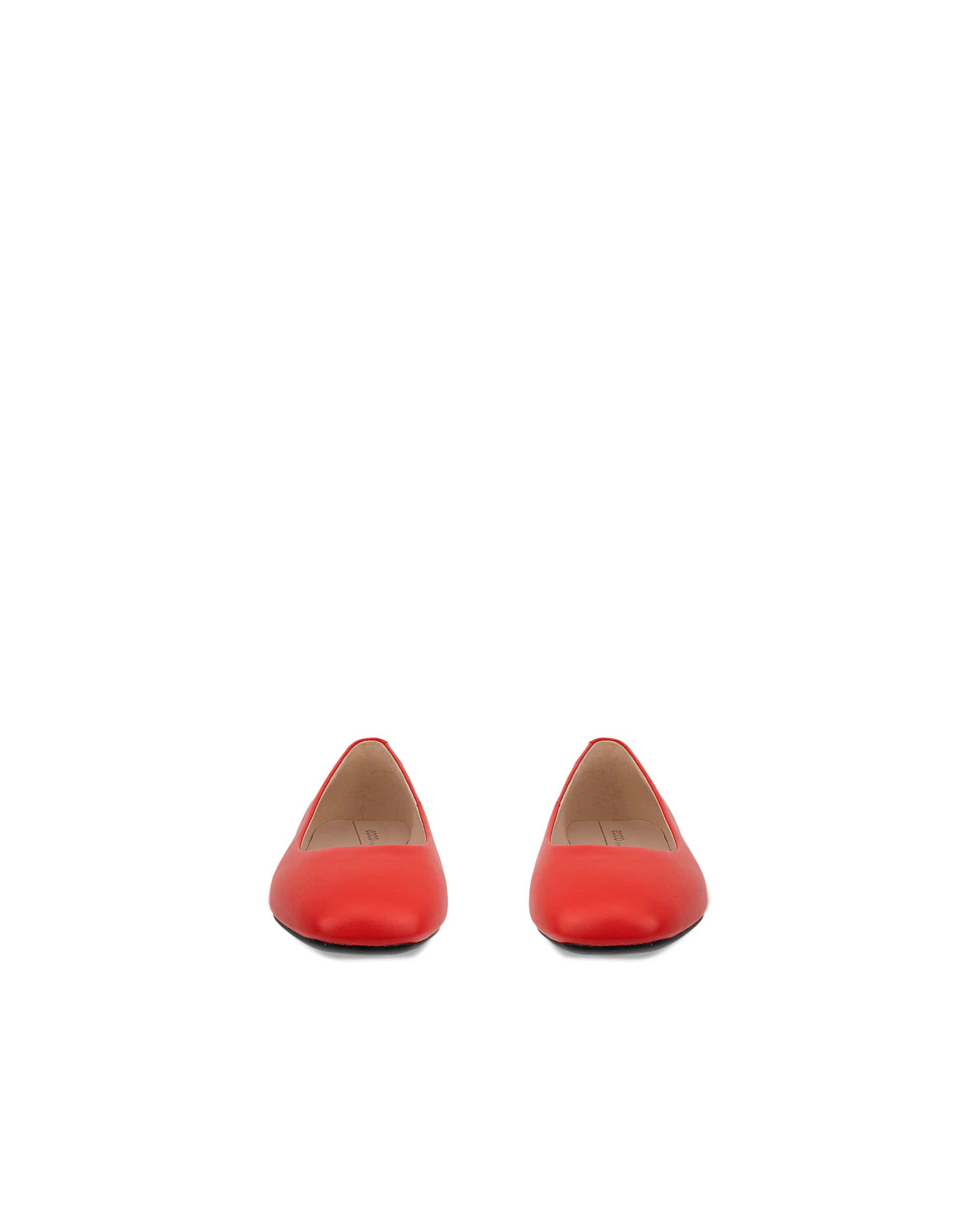 ECCO Margot ウィメンズ レザーバレリーナ - レッド - Front pair