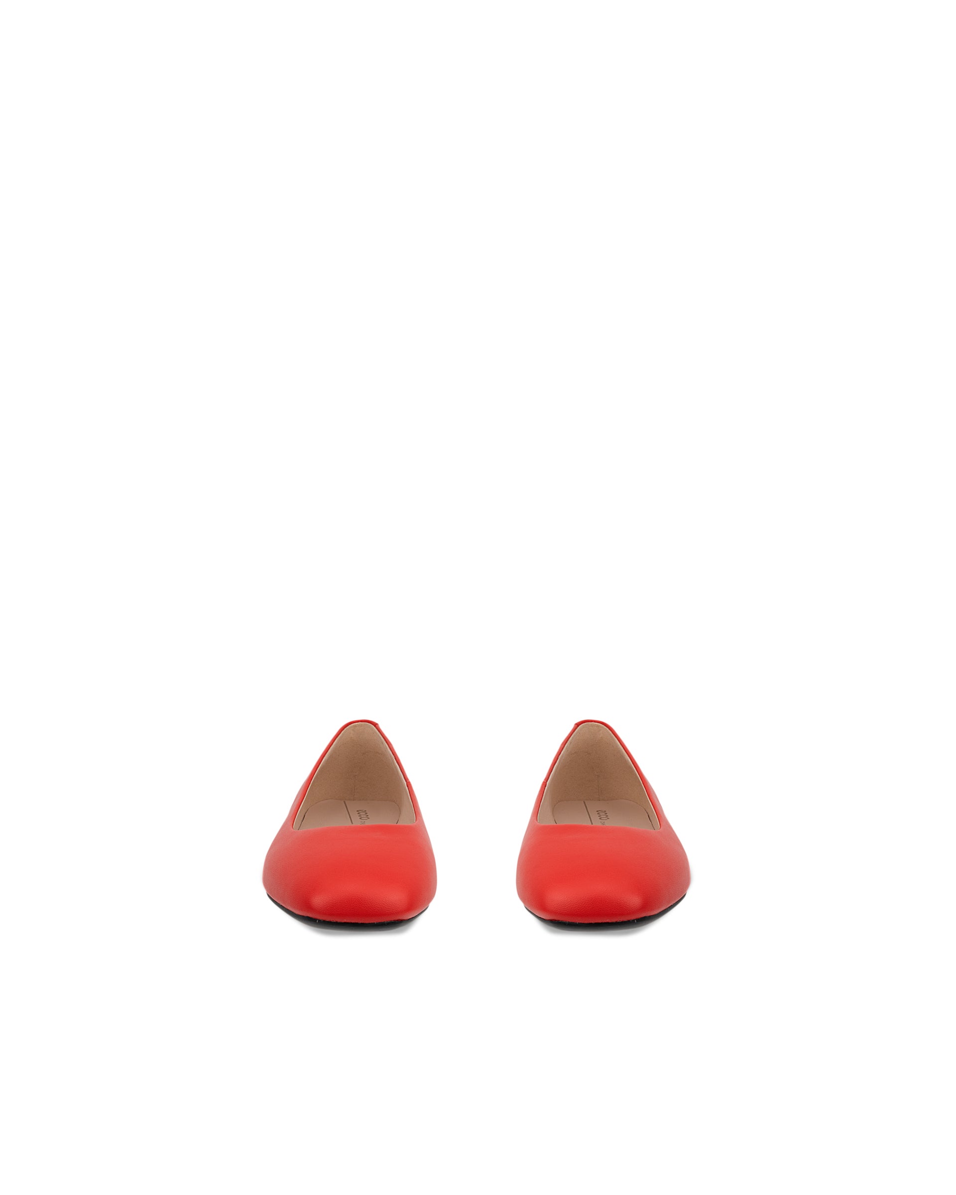 ECCO Margot ウィメンズ レザーバレリーナシューズ - レッド - Front pair