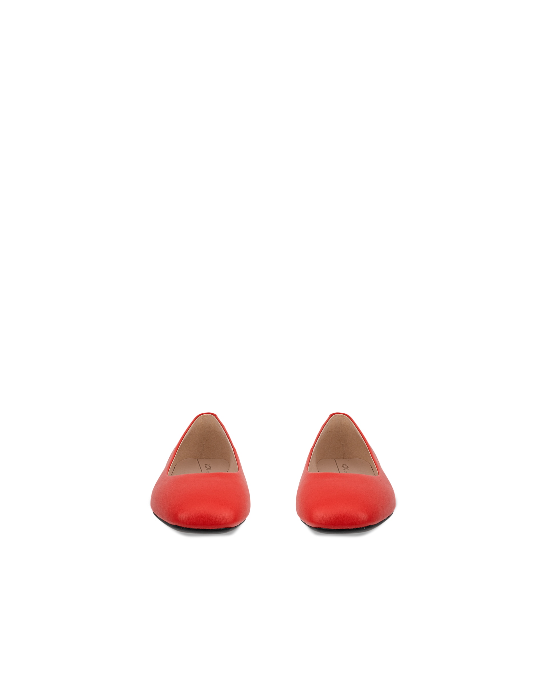 ECCO Margot ウィメンズ レザーバレリーナ - レッド - Front pair