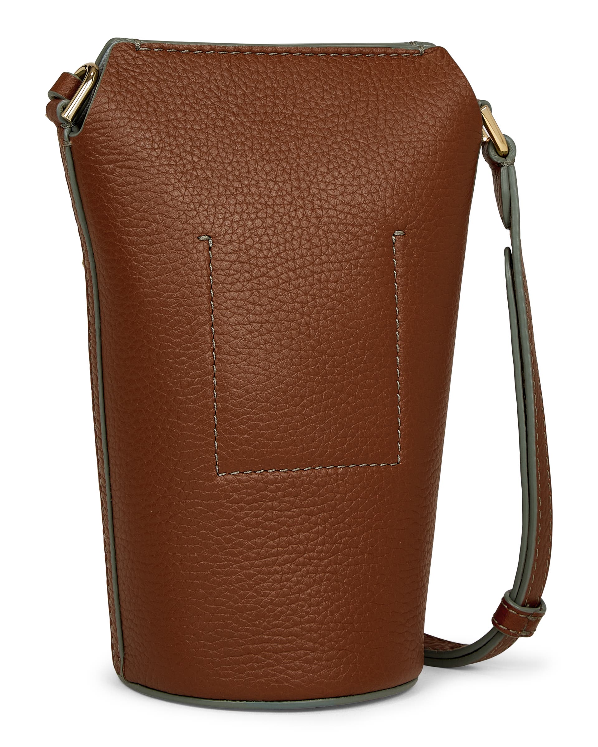 ECCO Pot Pebbled レザークロスボディバッグ - ブラウン - Back