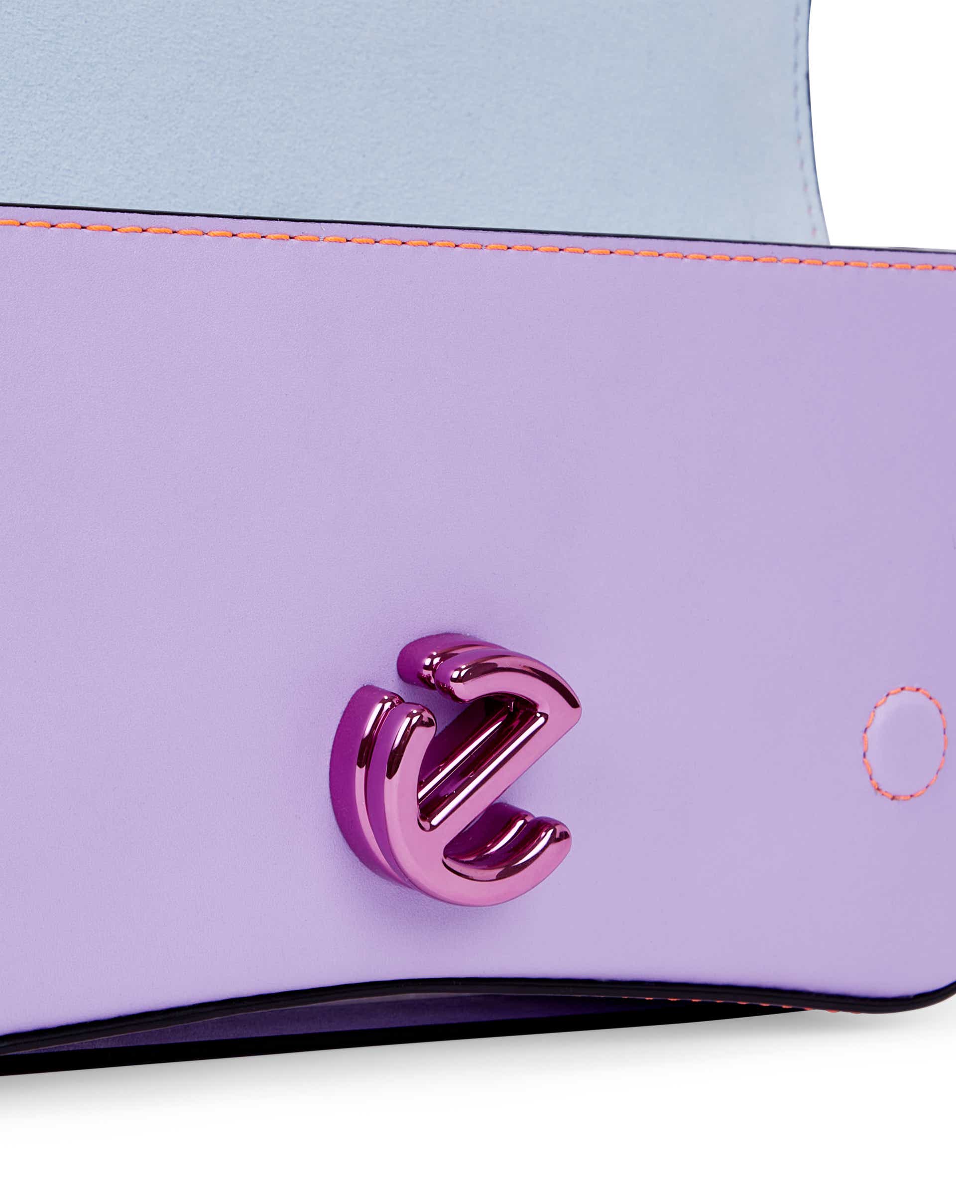 ECCO® Pinch Lock Wave Leather Crossbody Bag - Purple - Detail-1