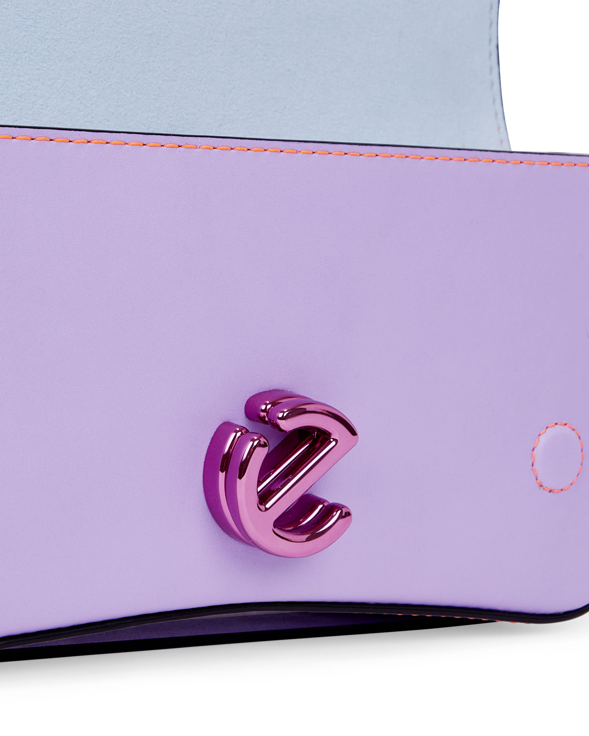 ECCO® Pinch Lock Wave Leather Crossbody Bag - Purple - Detail-1