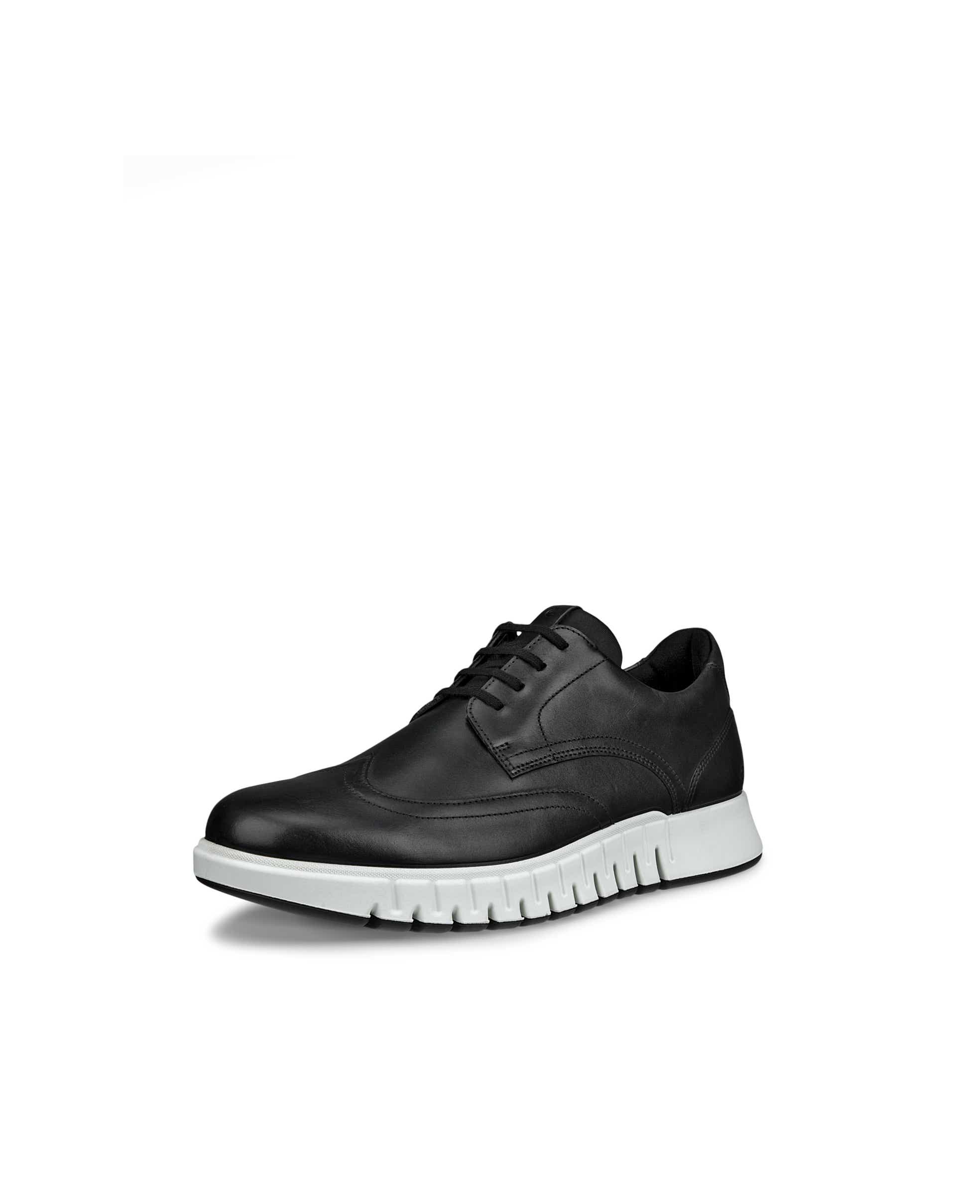ECCO® Gruuv Studio chaussures sans lacet en cuir pour homme - Noir - Main