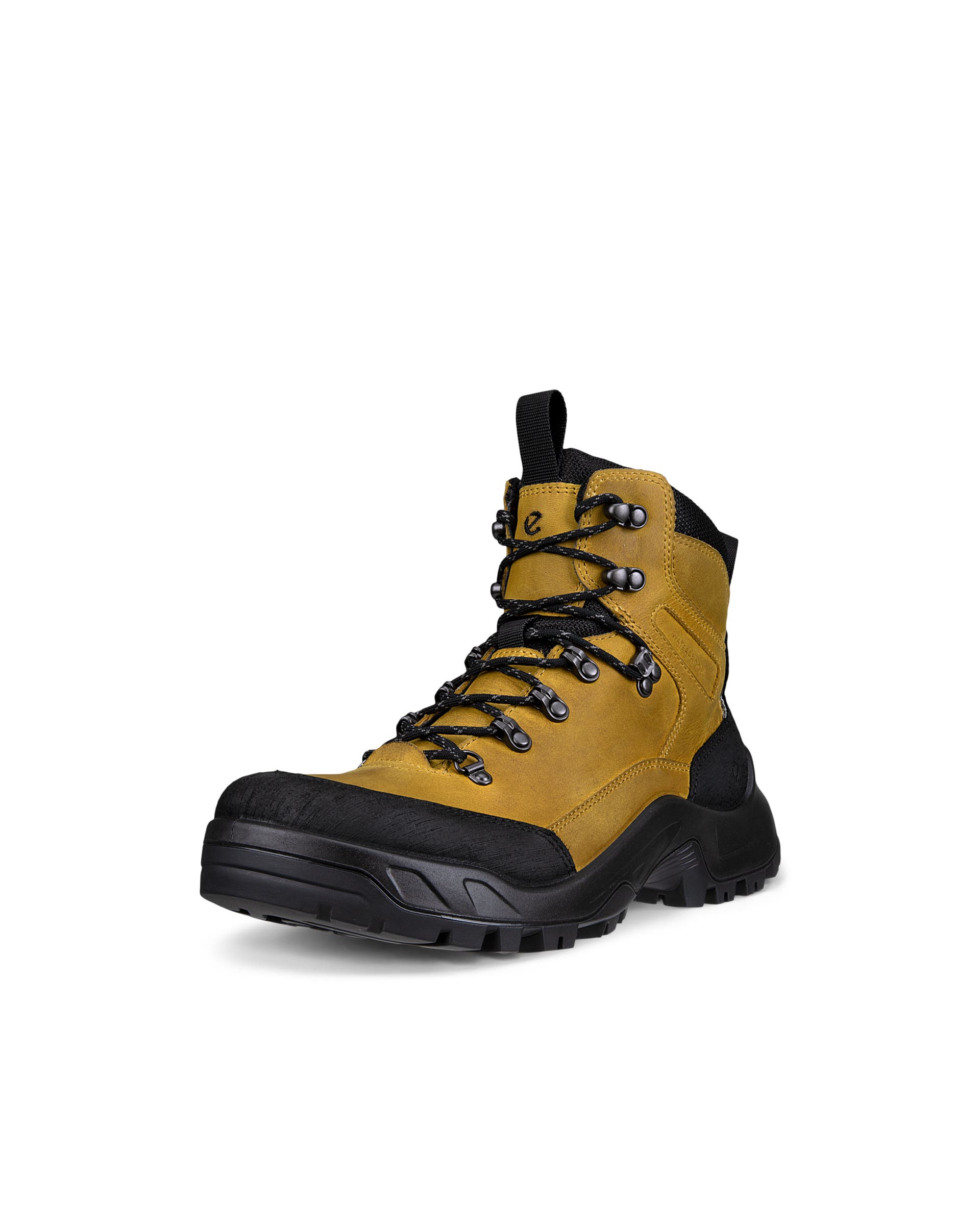Men's ECCO® Offroad Nubuck Waterproof Mid-Cut Outdoor Boot - Yellow - Main