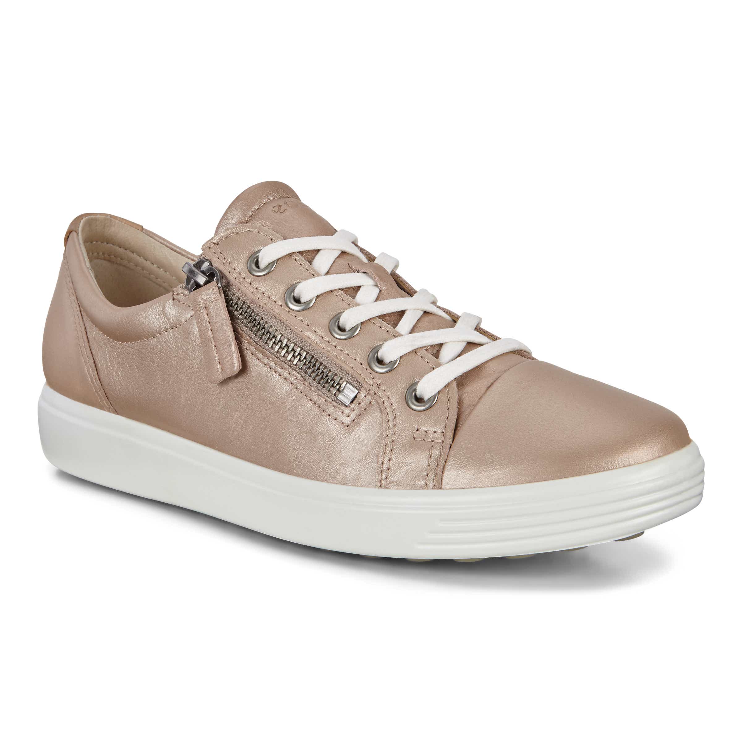 ECCO Women's Soft 7 Side Zip Sneakers - Metallics - Main