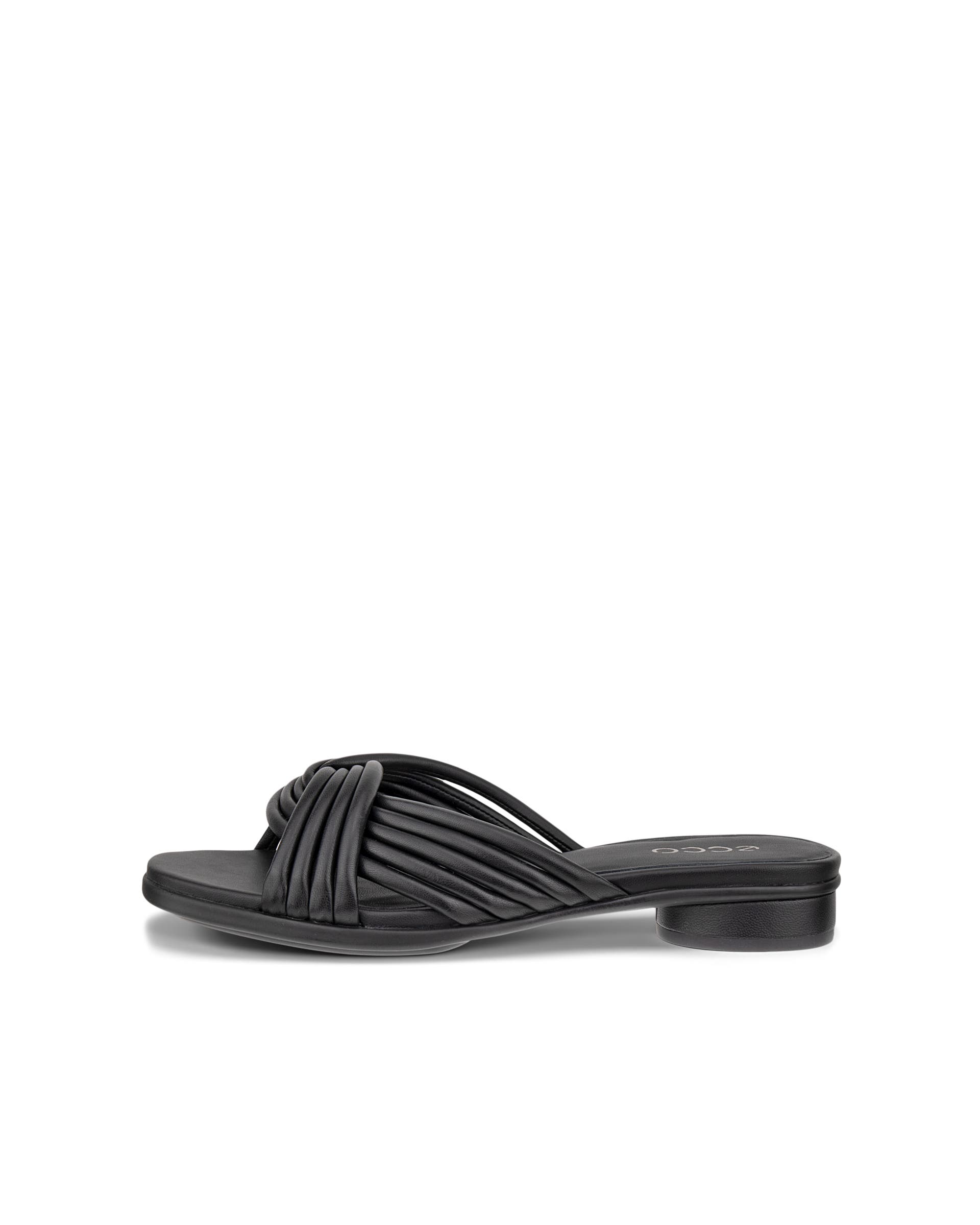 Women's ECCO® Sculpted Alba 25 Leather Heel Sandal - Black - Outside