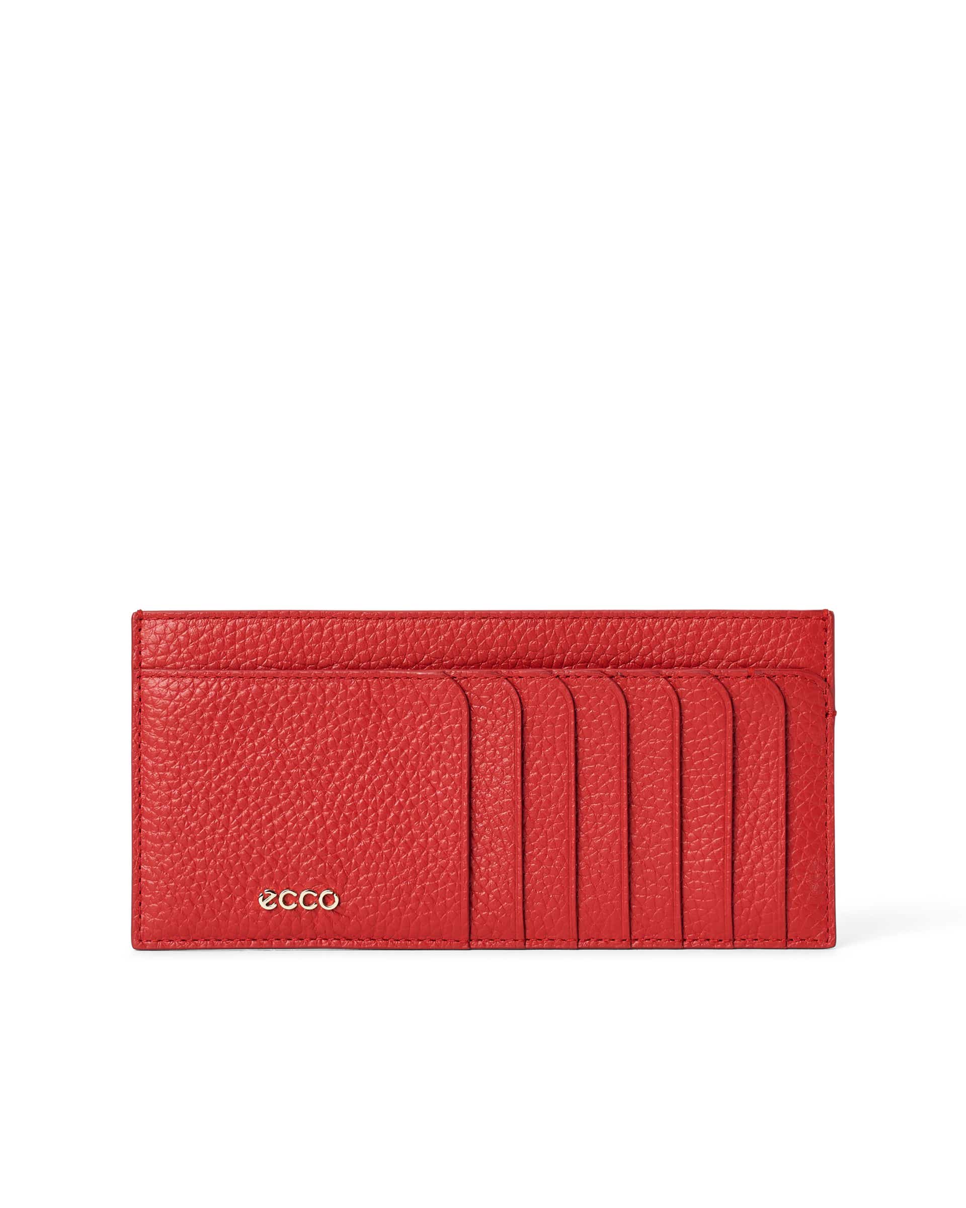 Women's ECCO® WALLET Leather Card Case - Red - Main