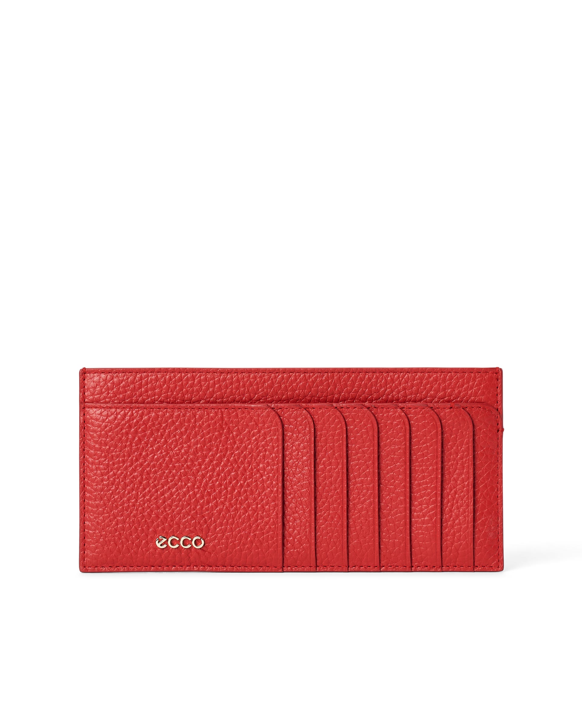 ECCO® Wallet Pebbled Small Leather Wallet - Red - Main