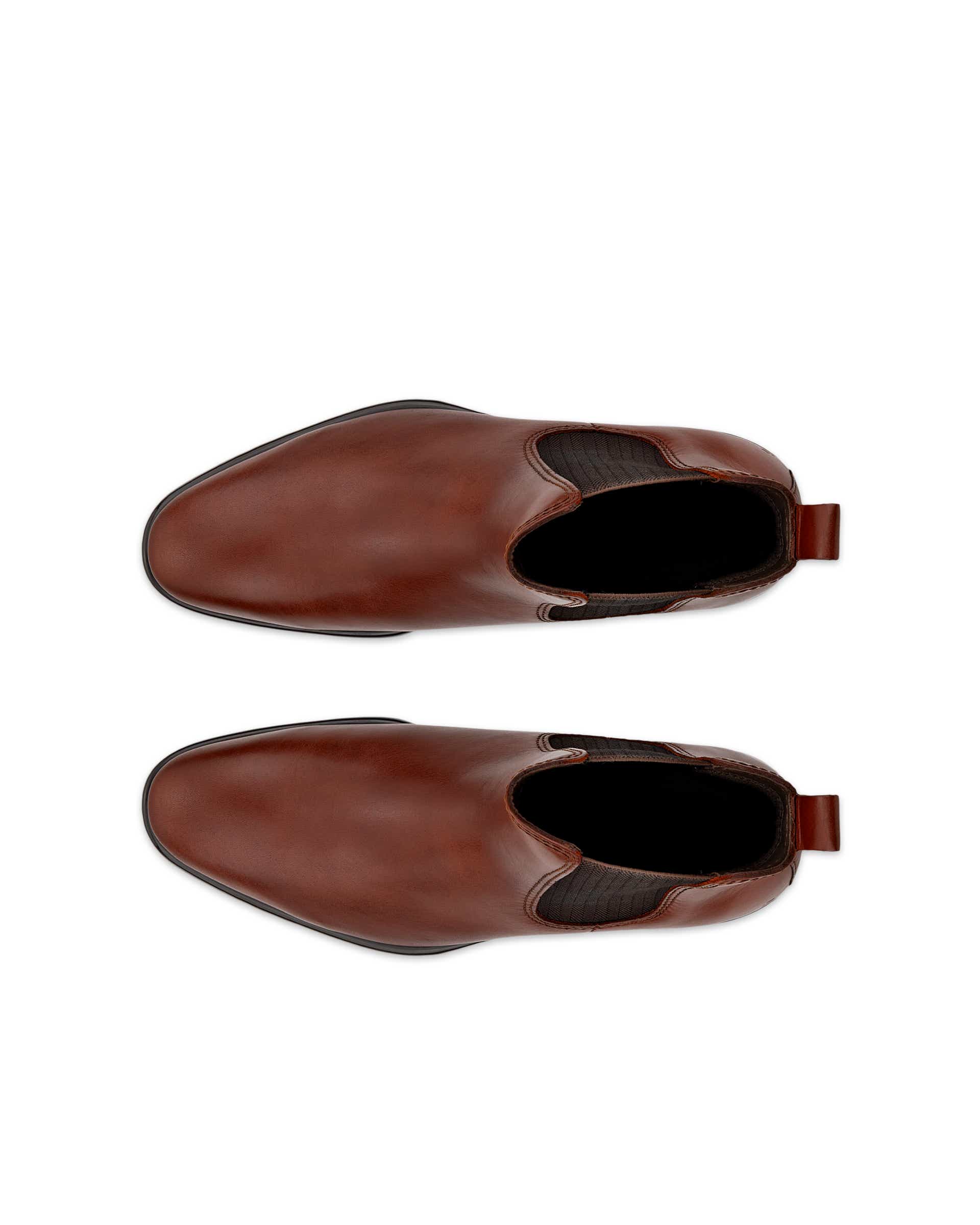 Men's ECCO® Citytray Leather Chelsea Boot - Brown - Top left pair