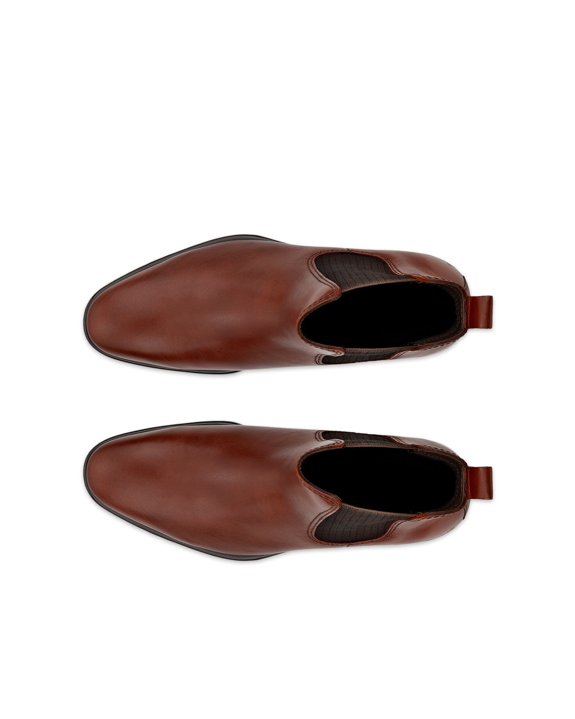 Men's ECCO® Citytray Leather Chelsea Boot - Brown - Top left pair