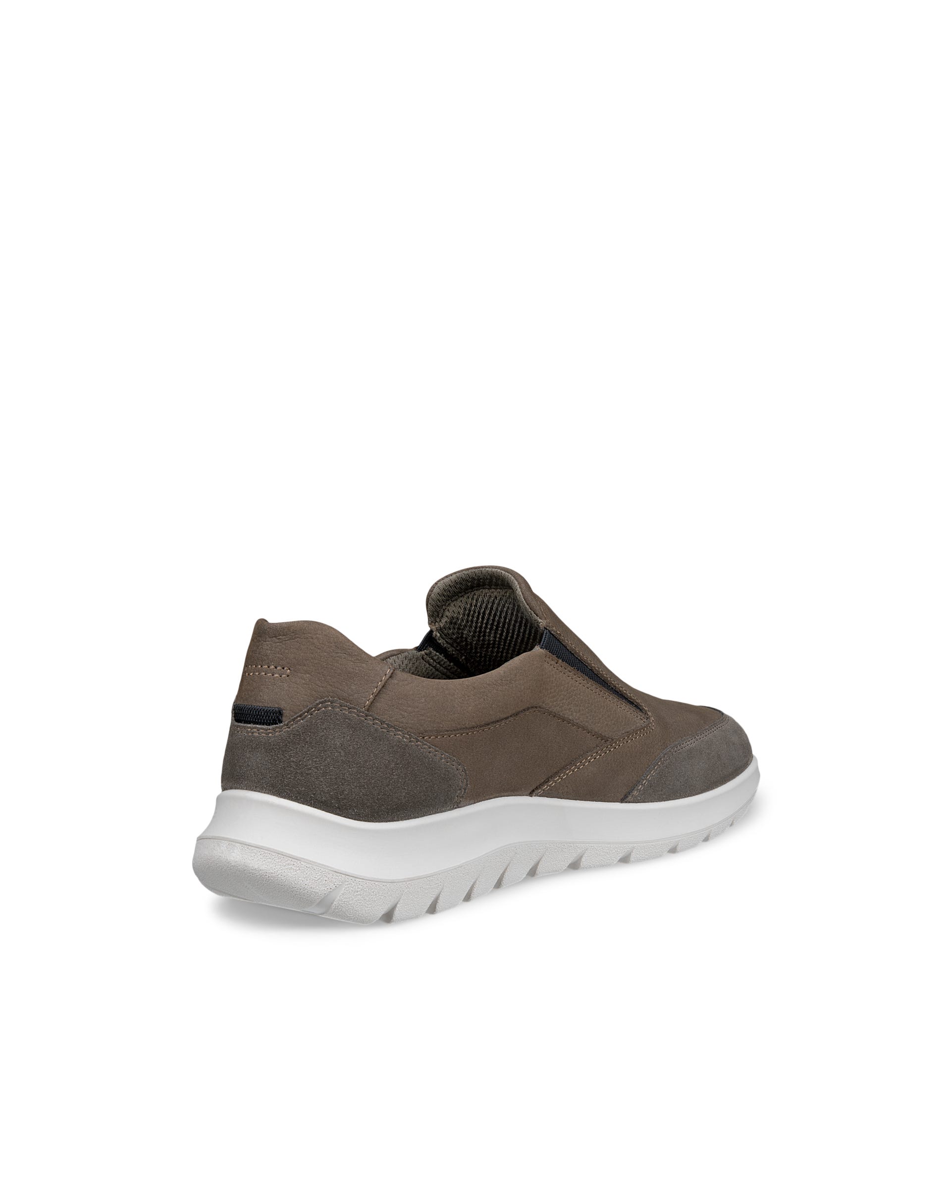 Men's ECCO® CITY STRIDE Nubuck Slip-On Trainer - Brown - Outside