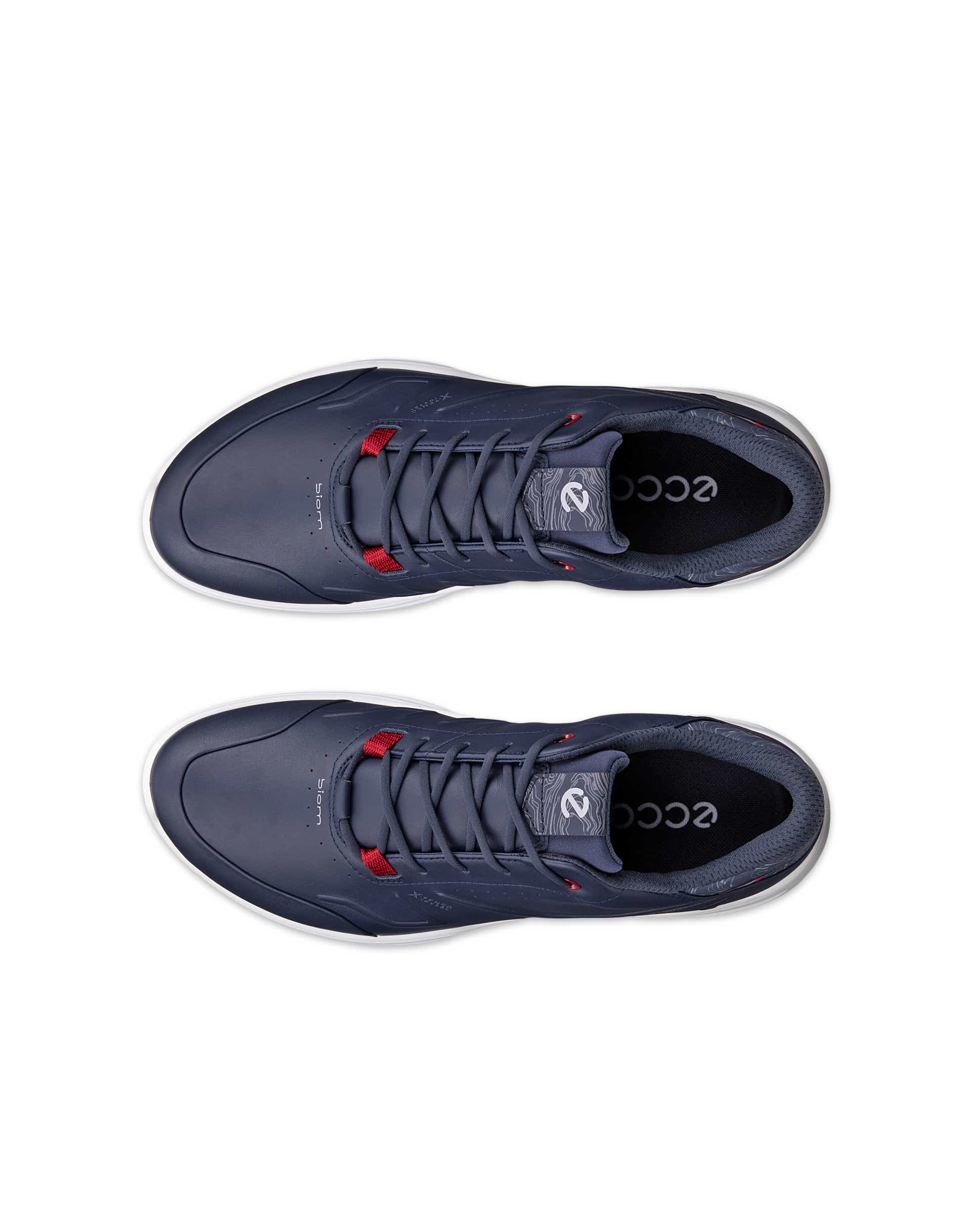 Men's ECCO® Golf Biom H6 Leather Waterproof Golf Shoe - Blue - Top left pair