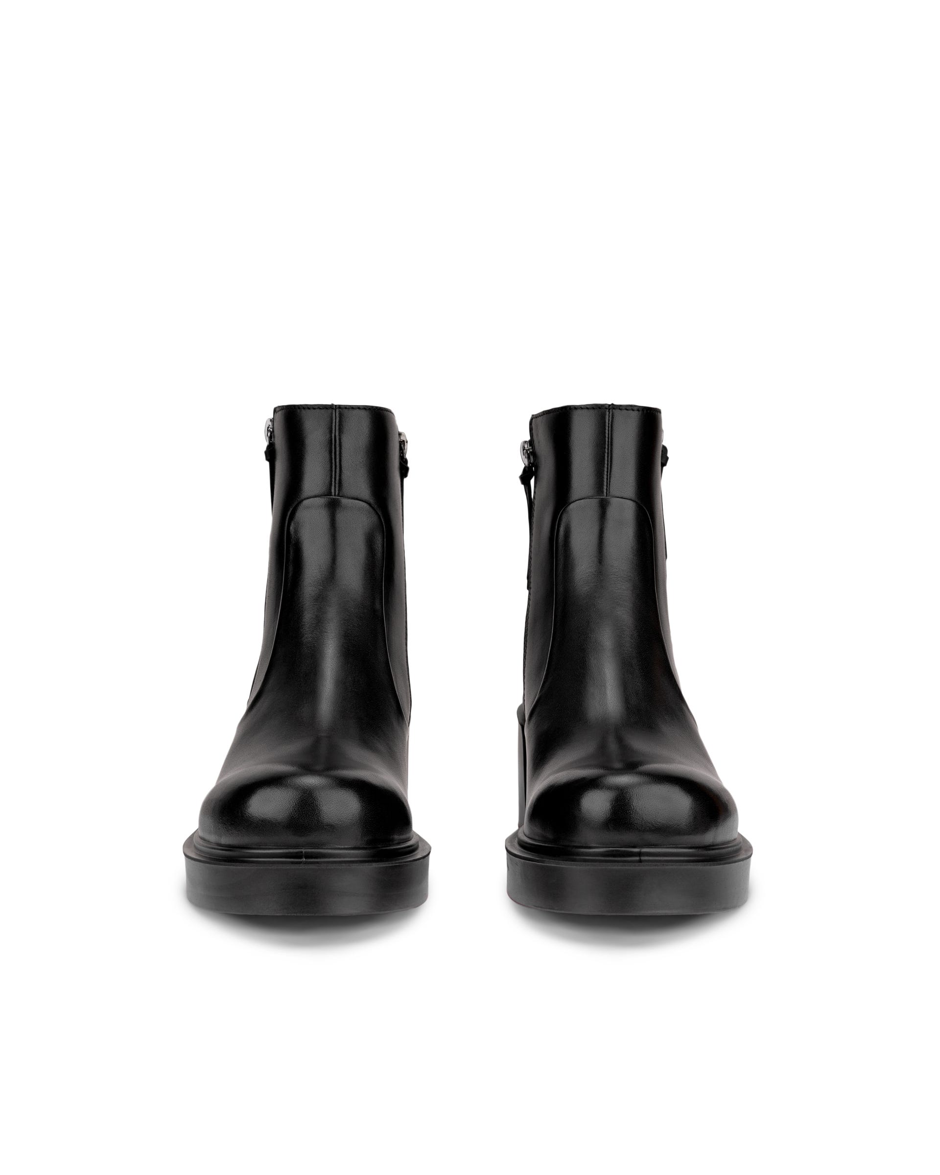 Women's ECCO® Metropole Seoul 45 Leather Heeled Mid-Cut Boot