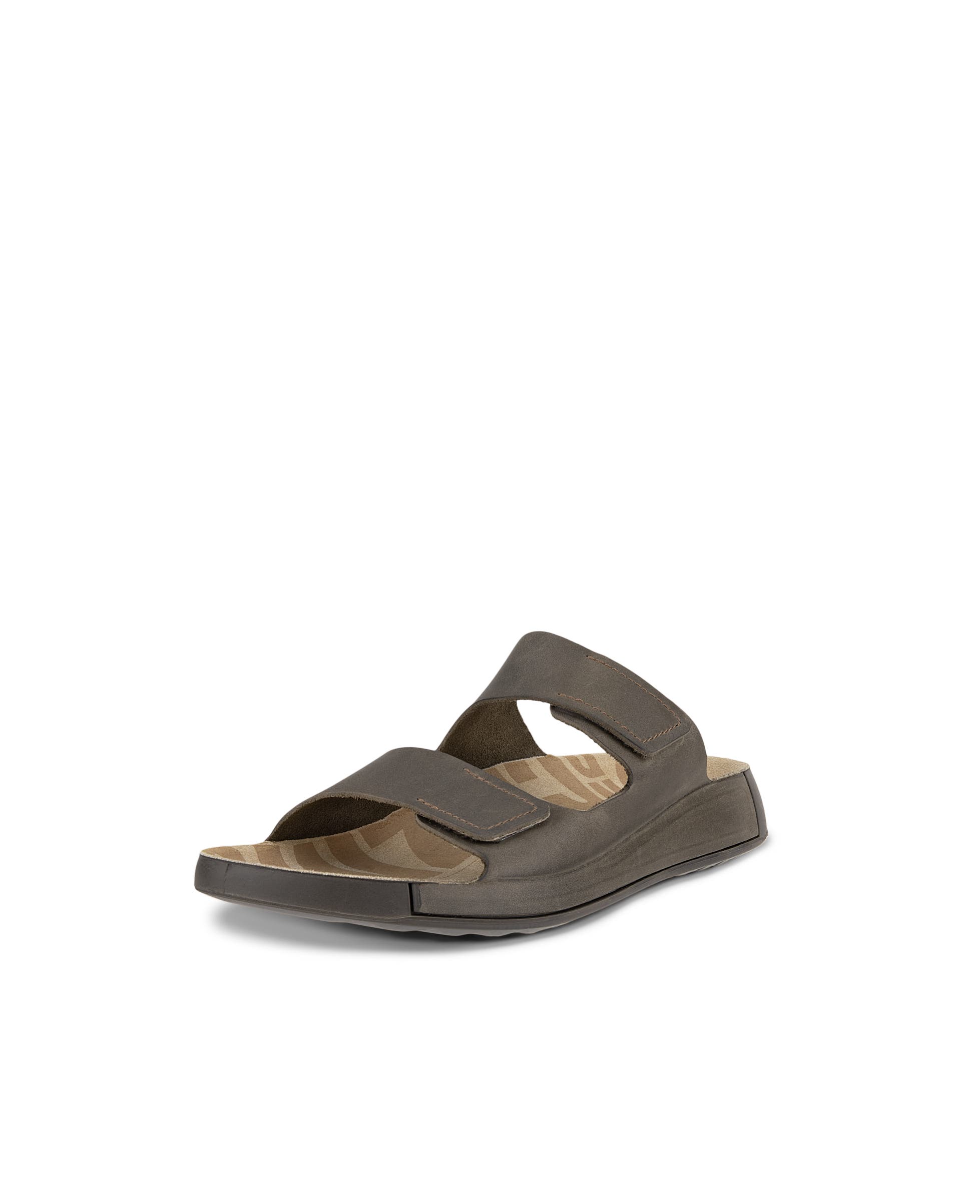 Men's ECCO® Cozmo Nubuck Two Strap Sandal - Brown - Main