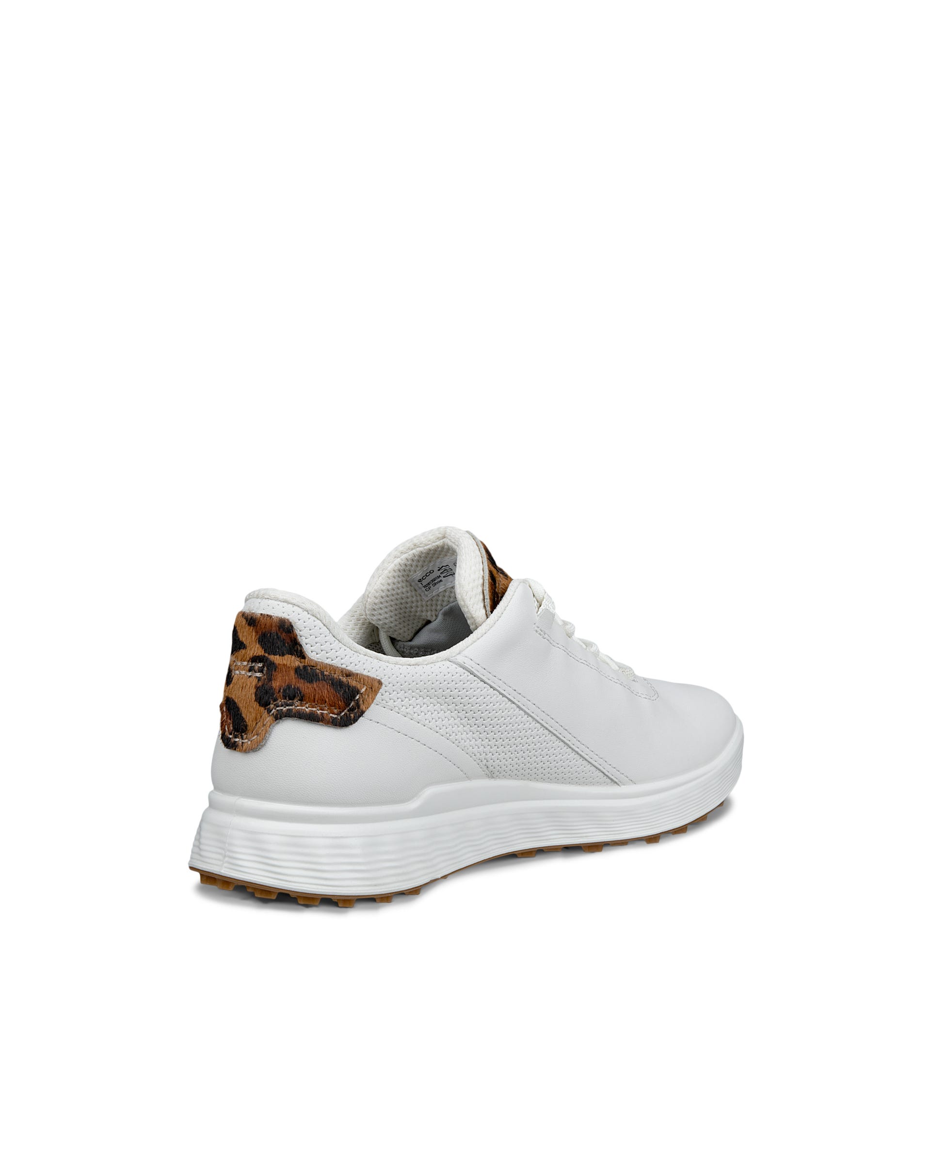 Women's ECCO® Golf S-Casual Leather Waterproof Golf Shoe - White - Back