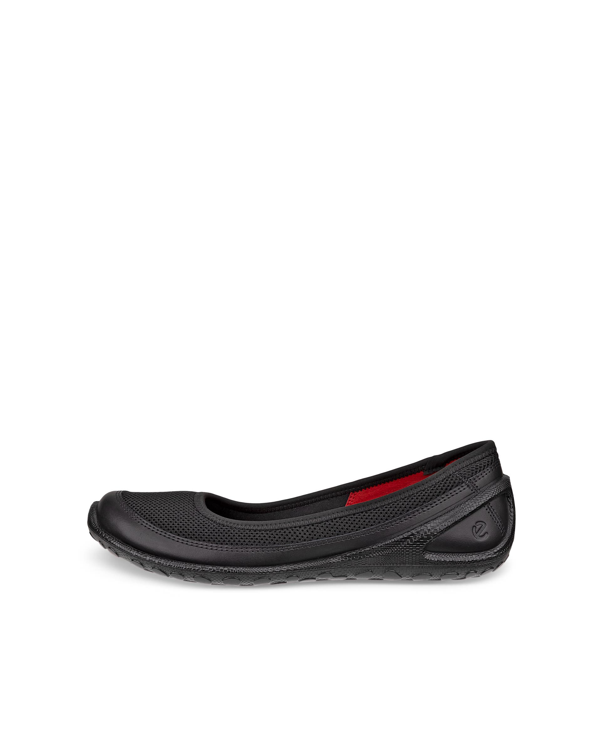 Women's ECCO® Biom Lite Textile Ballerina - Black - Outside