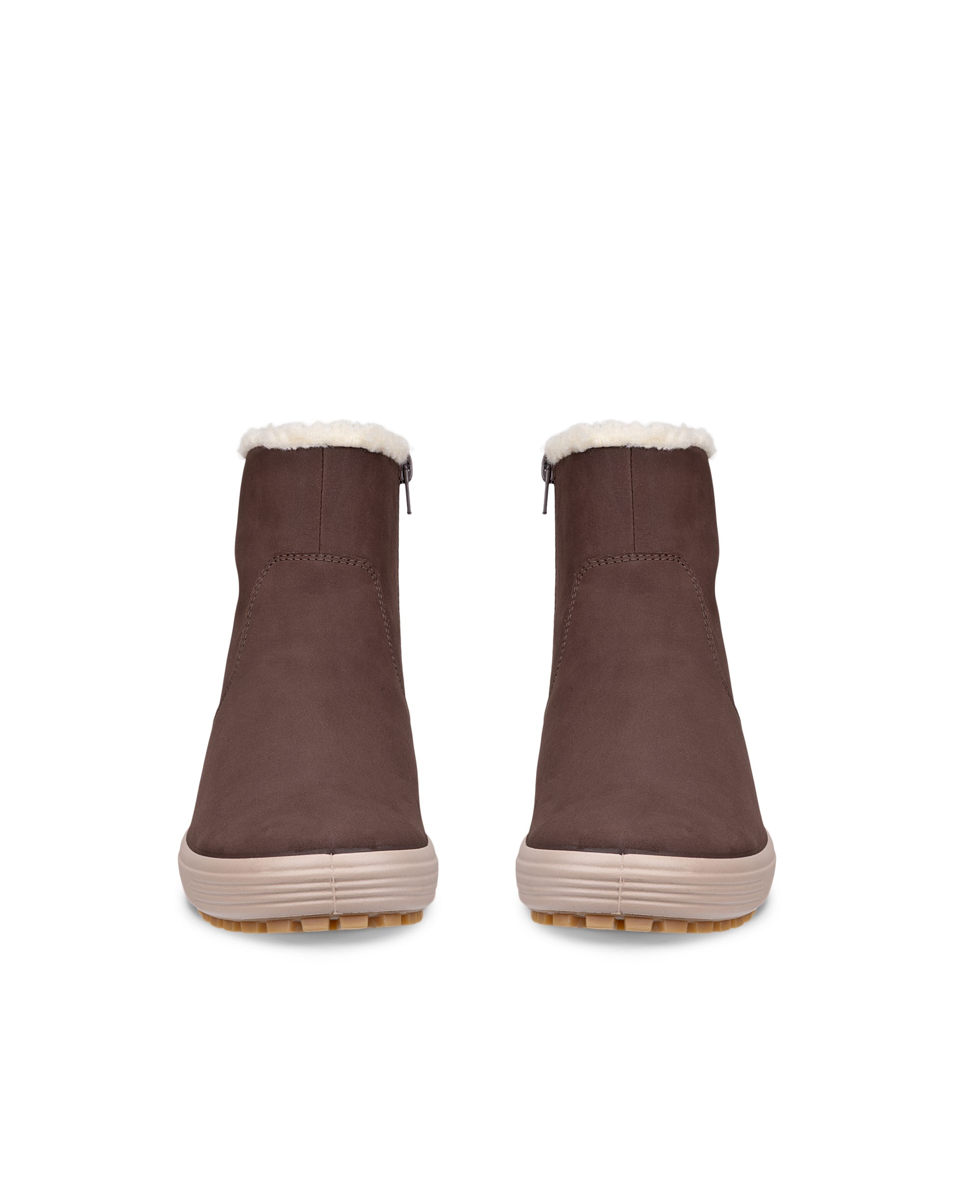 Women's ECCO® SOFT 7 TRED Nubuck Waterproof Mid-Cut Boot - Brown - Outside