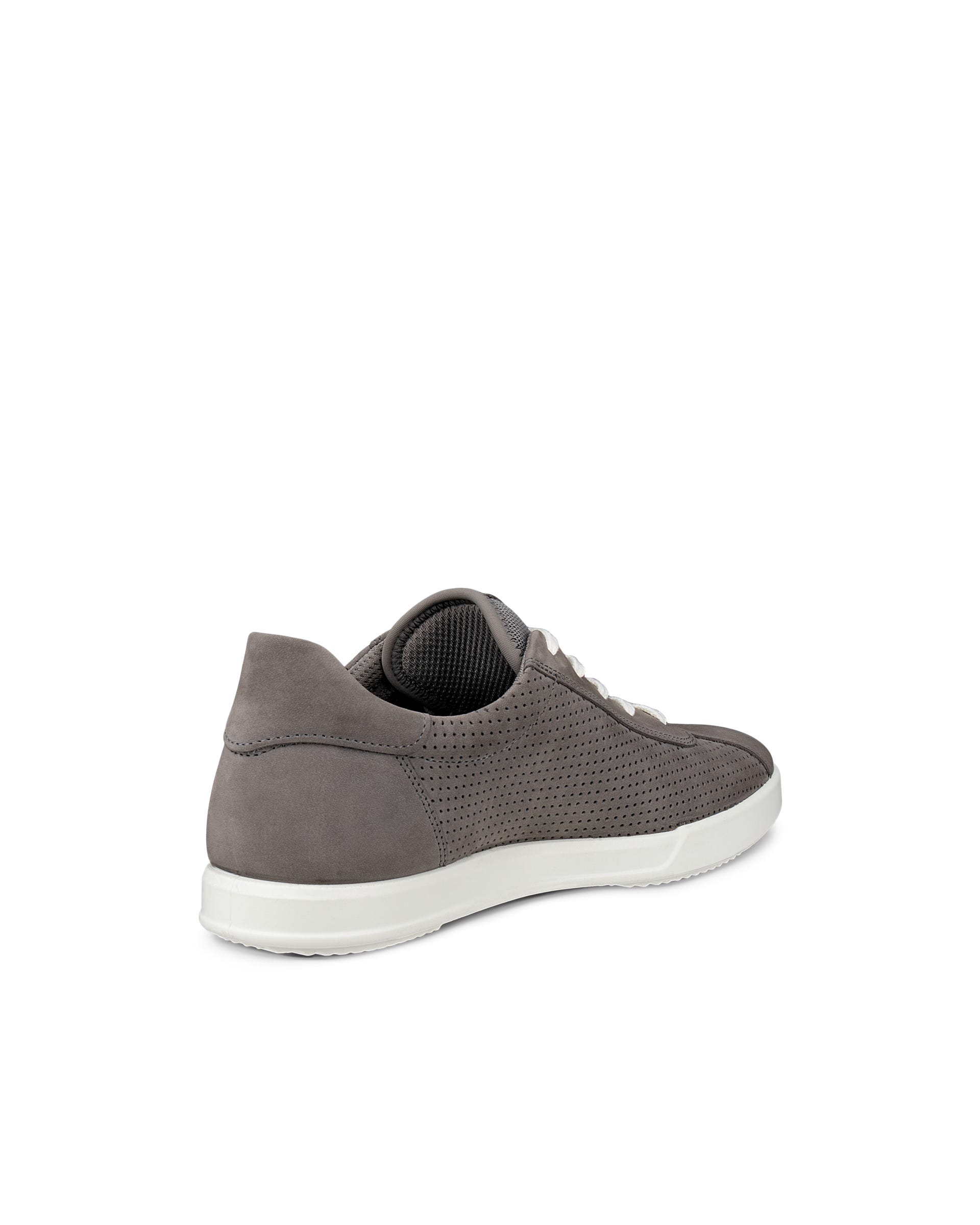 Męskie sznurowane buty z nubuku ECCO® TRAVEL - Szary - Outside