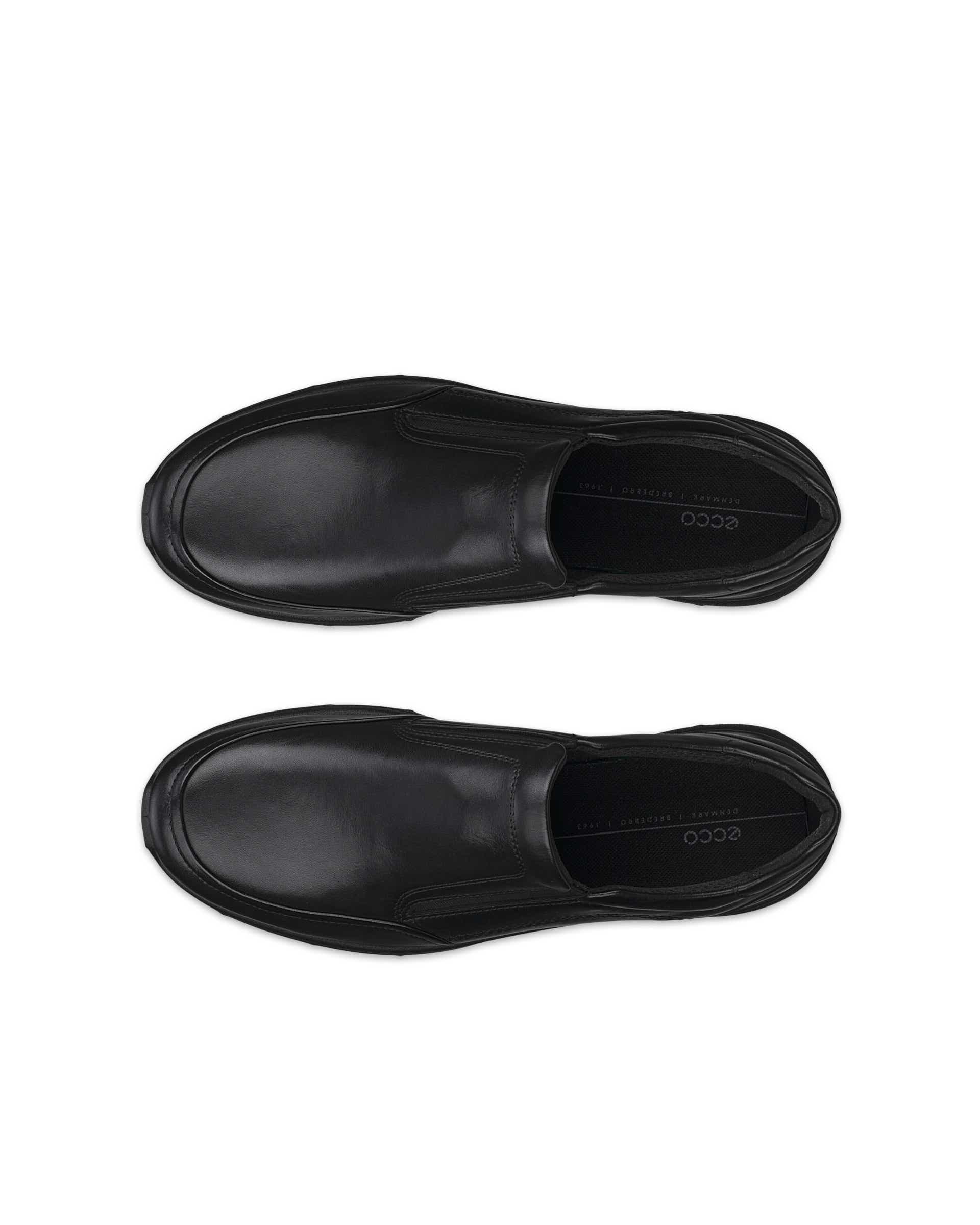 Men's ECCO® IRVING Nubuck Slip-On - Black - Top left pair