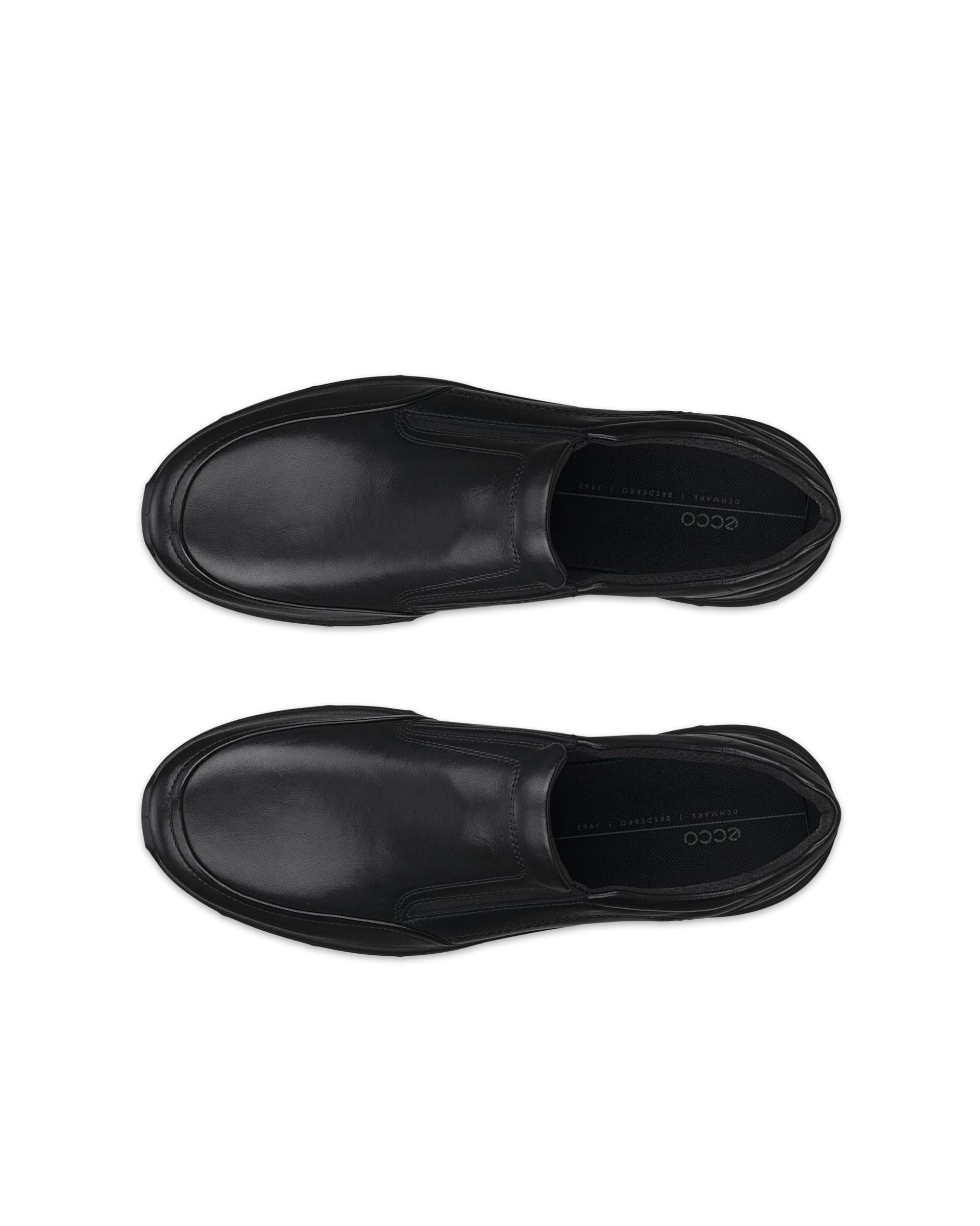 Zapatillas de nobuk sin cordones ECCO® IRVING para hombre - Negro - Outside