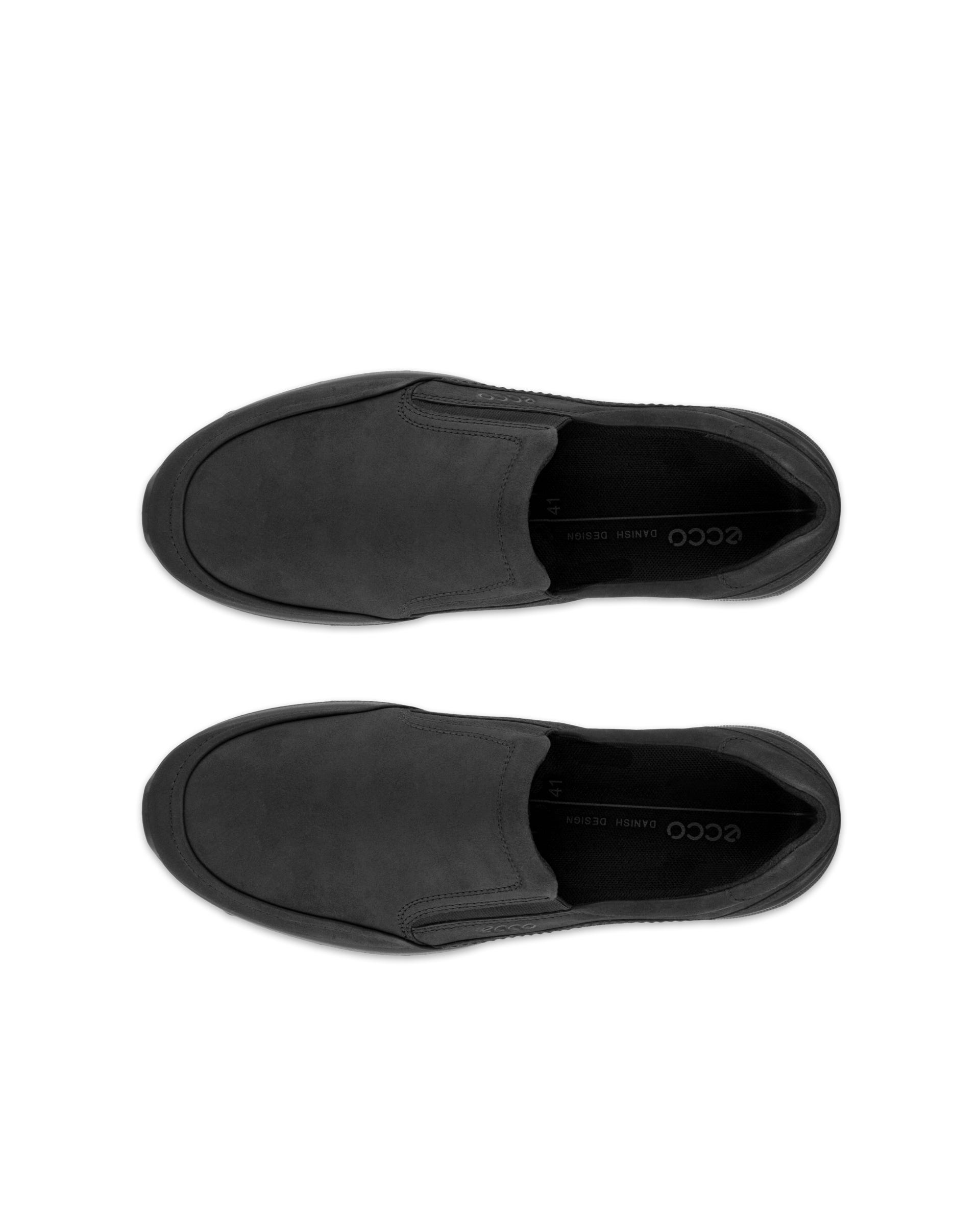 Miesten ECCO® IRVING nupukkinahkaiset slip-on kengät - Musta - Outside