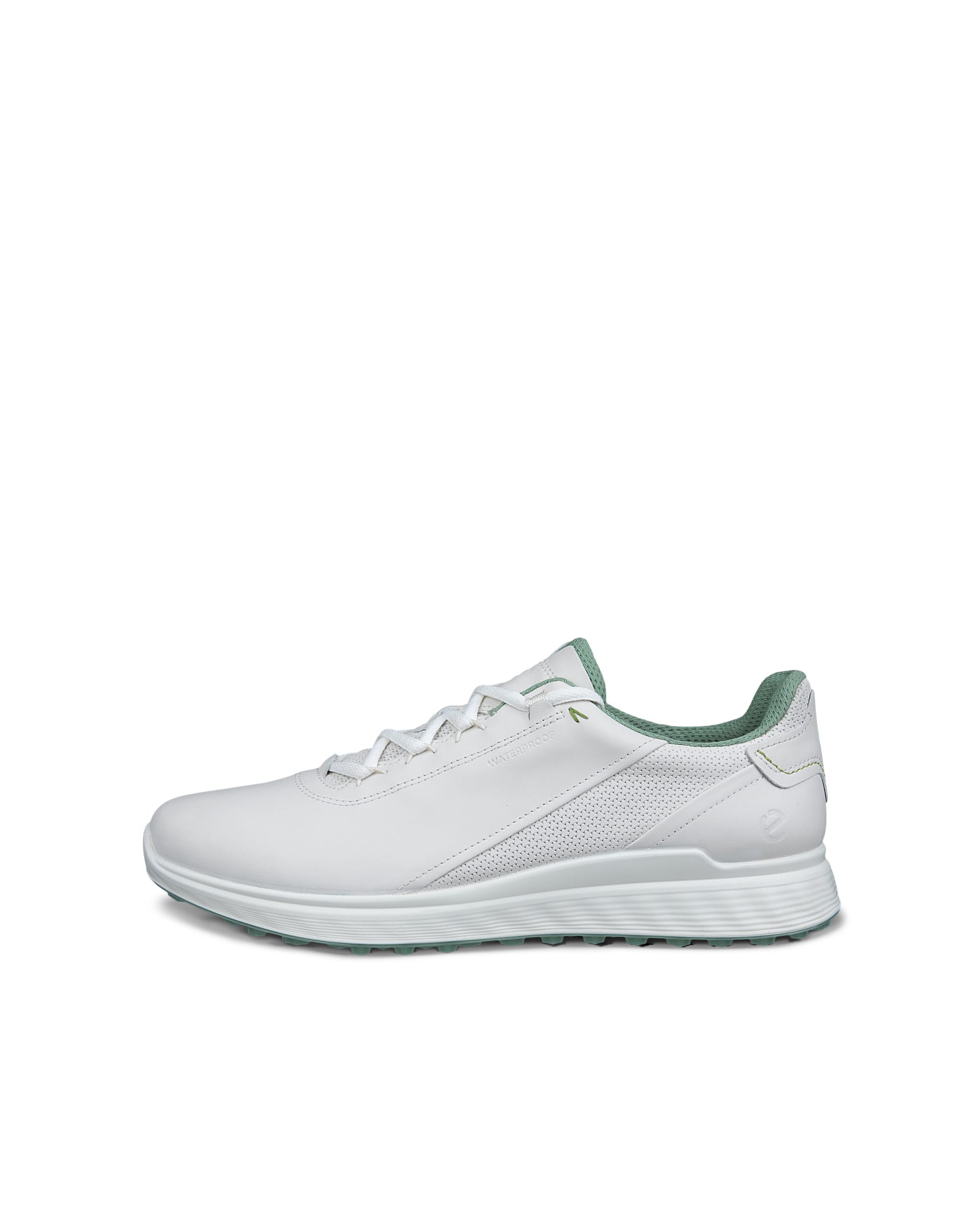 Men's ECCO® Golf S-Casual Leather Waterproof Golf Shoe - White - Outside