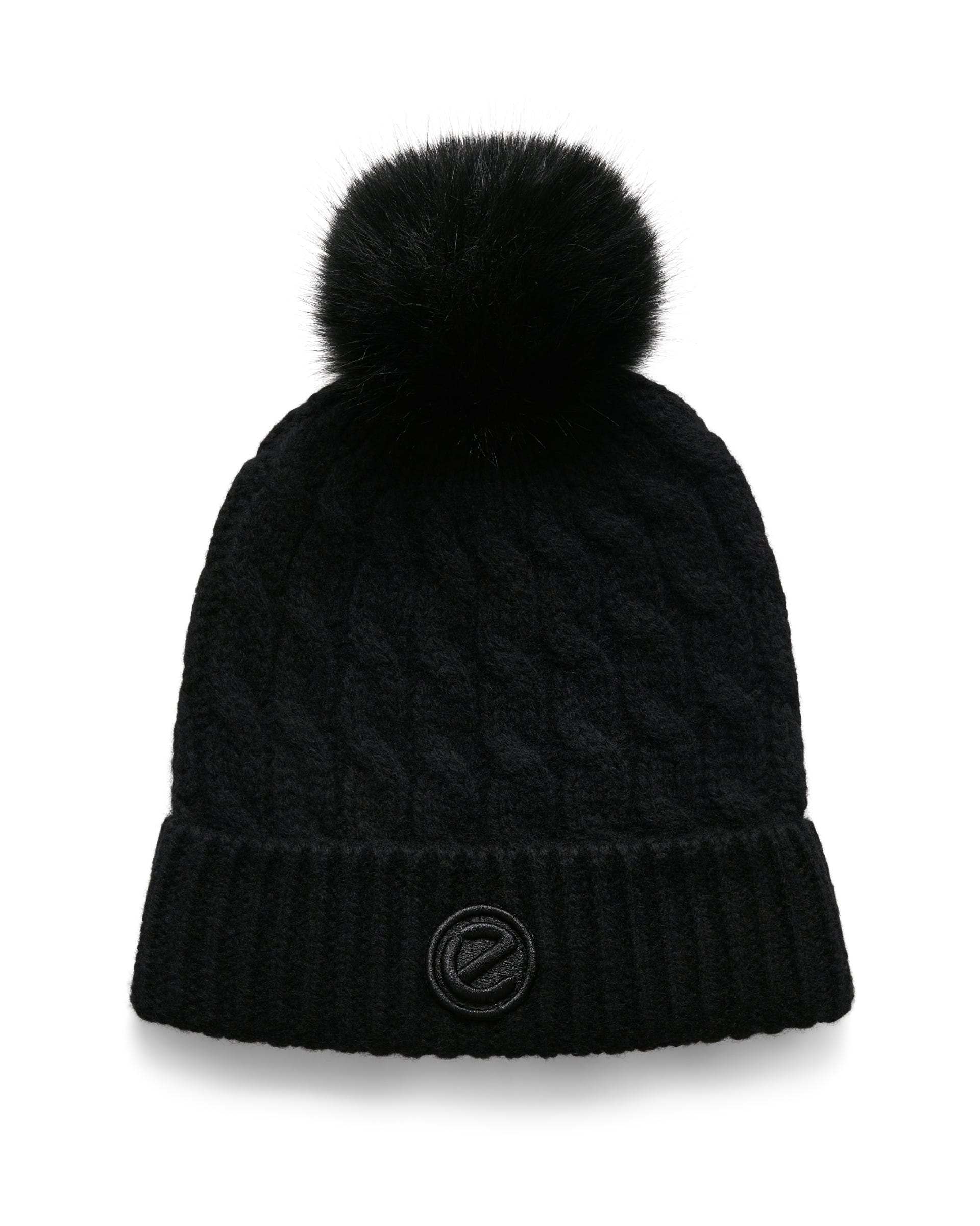 Women's ECCO® Pompom Beanie - Black - Main