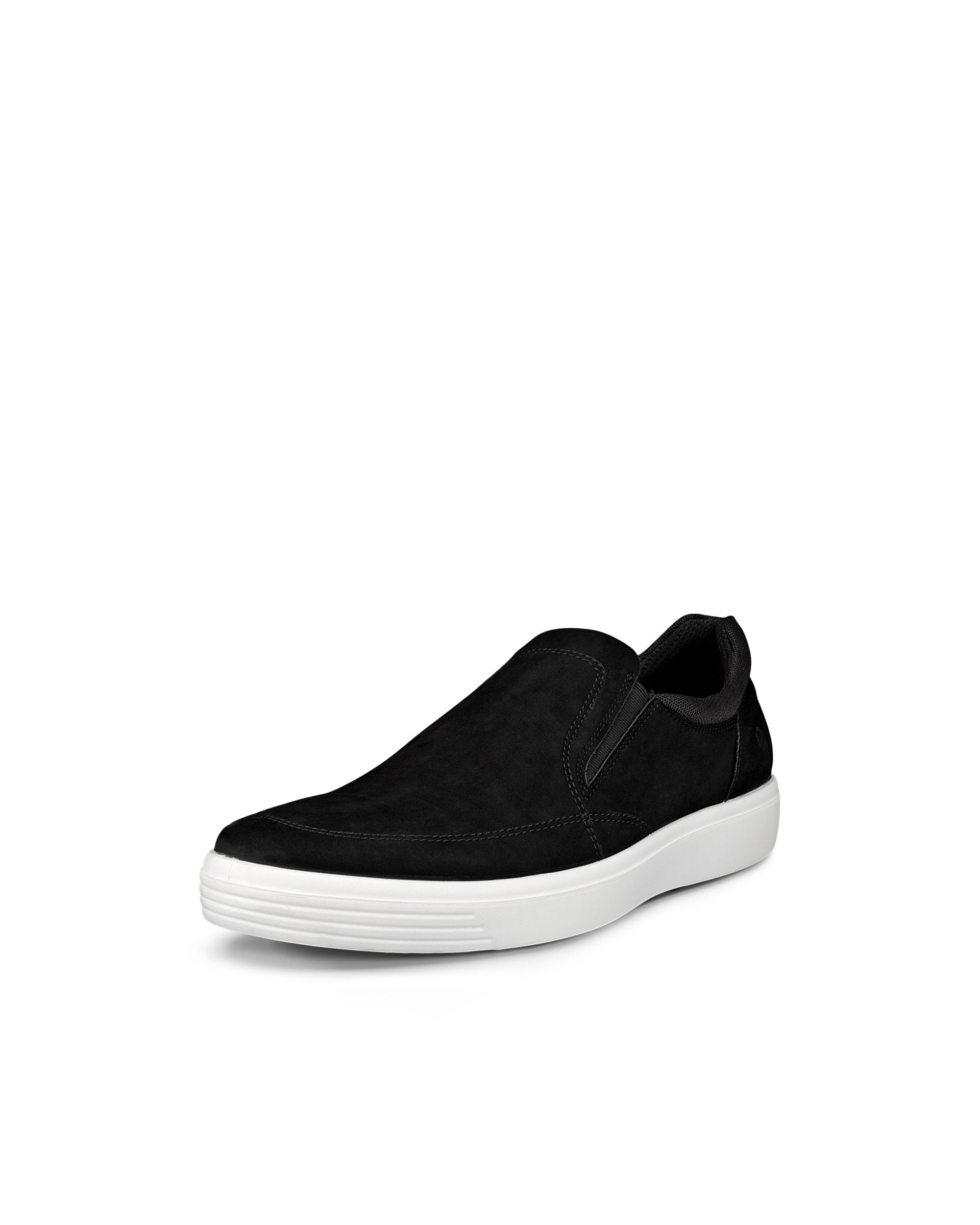 ECCO® CLASSIC SNEAKER chaussures sans lacet en nubuck pour homme - Noir - Outside