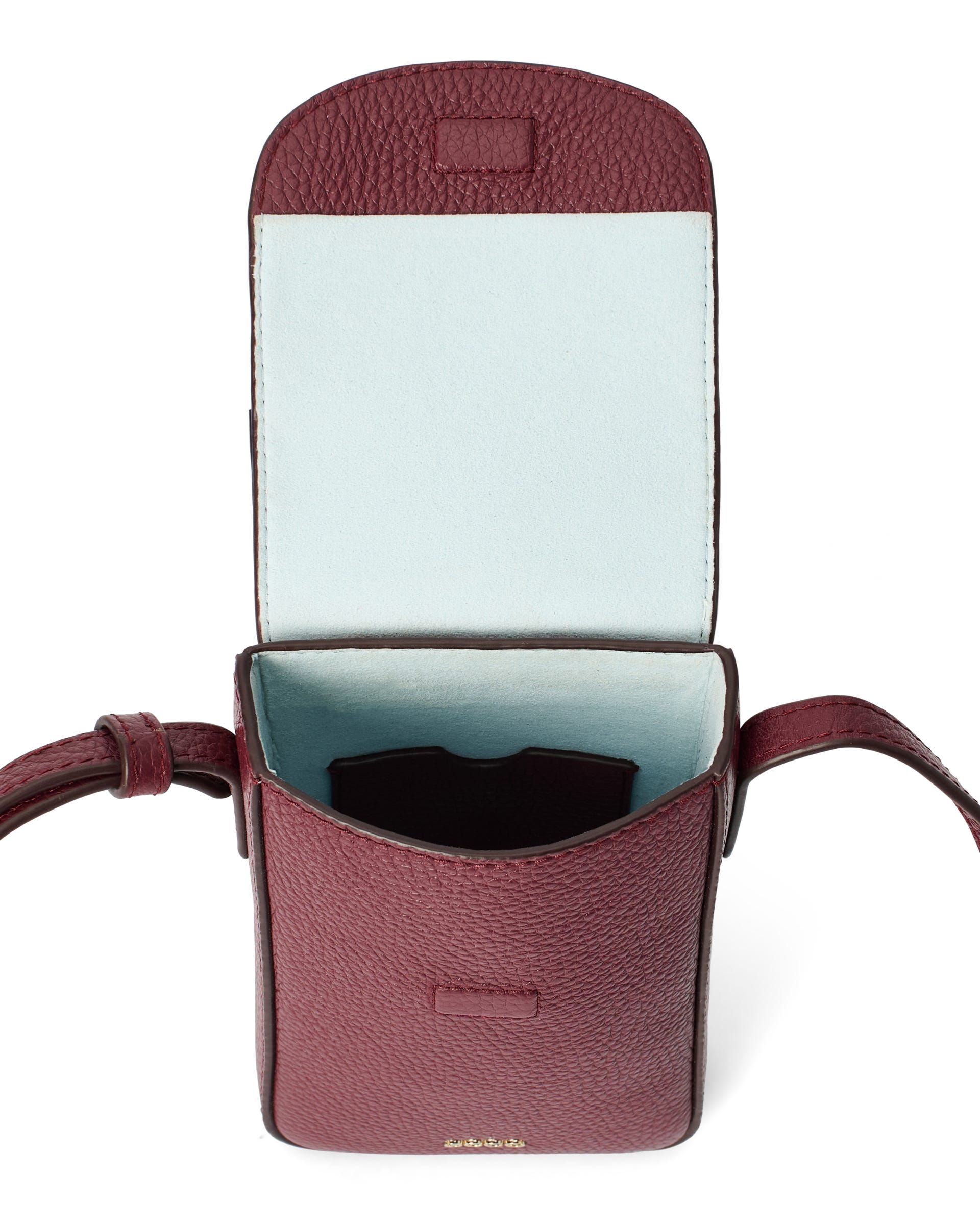 Women's ECCO® PHONE CARRY Leather Phone Bag - Red - Main