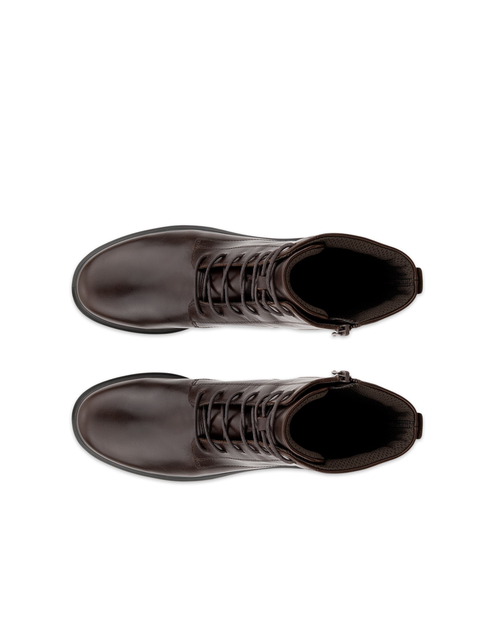 Damskie skórzane sznurowane buty ECCO® METROPOLE VIENNA - Brązowy - Top left pair