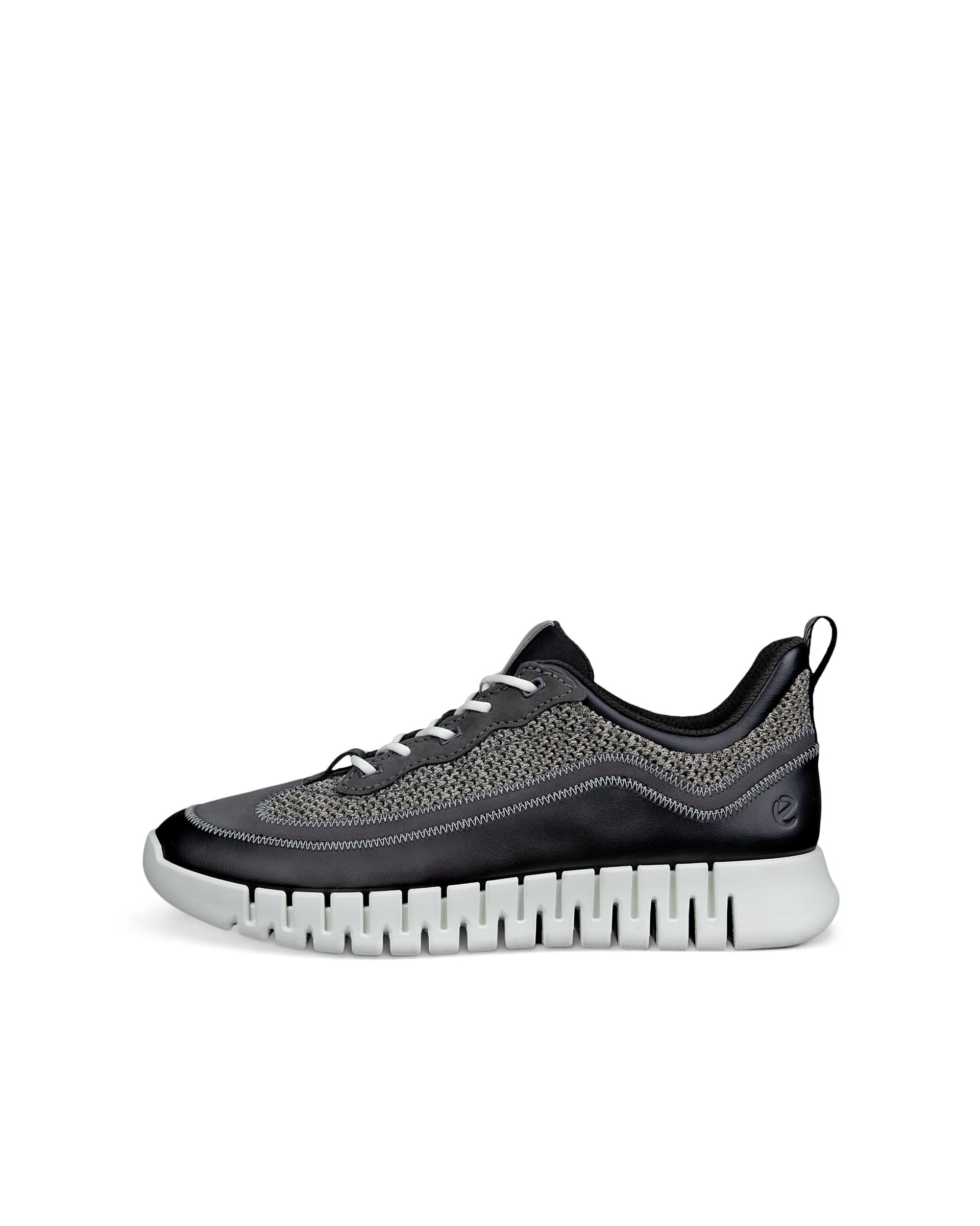 ECCO® GRUUV heren leren sneaker - Zwart - Outside