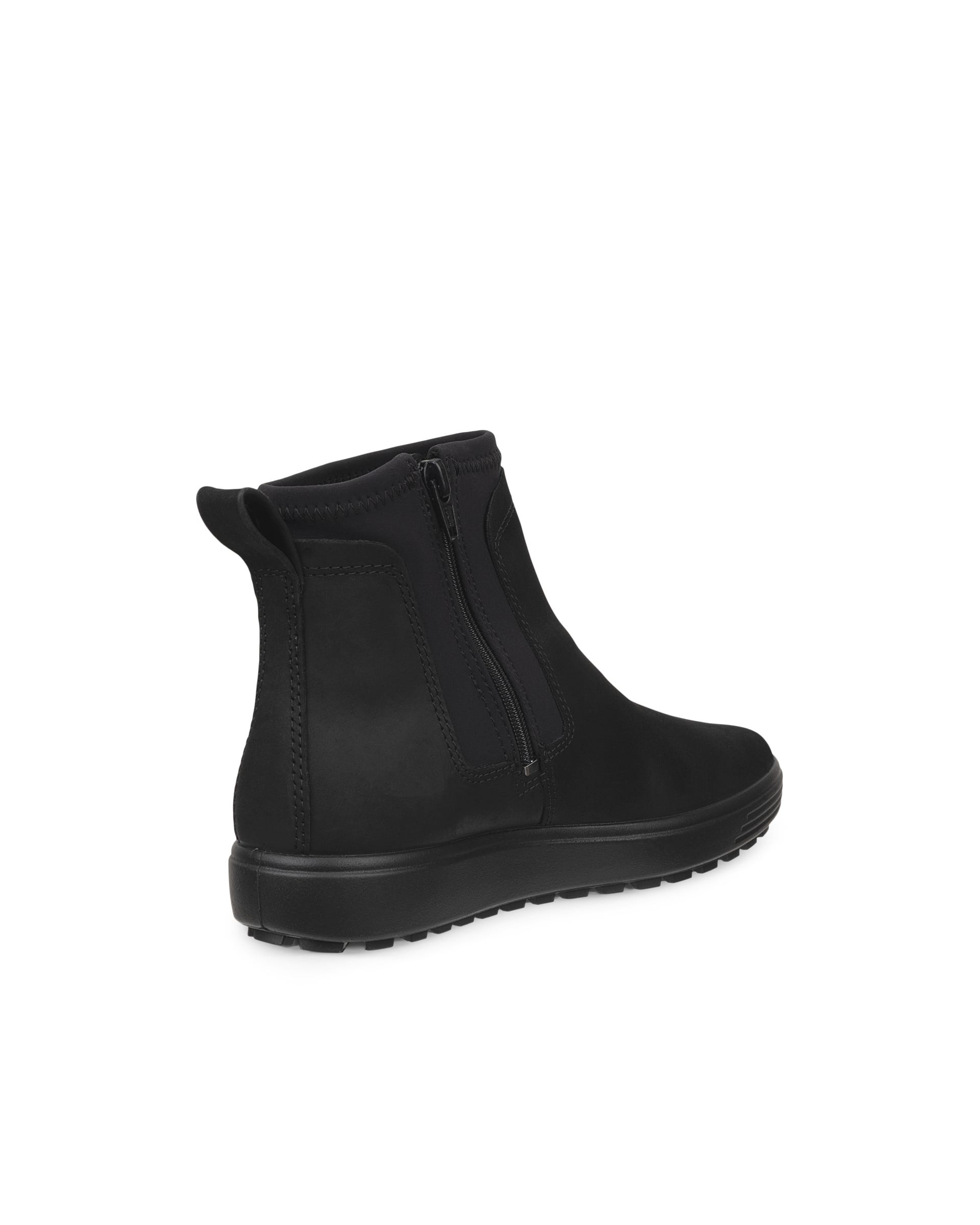 Women's ECCO® SOFT 7 TRED Nubuck Chelsea Boot - Black - Outside