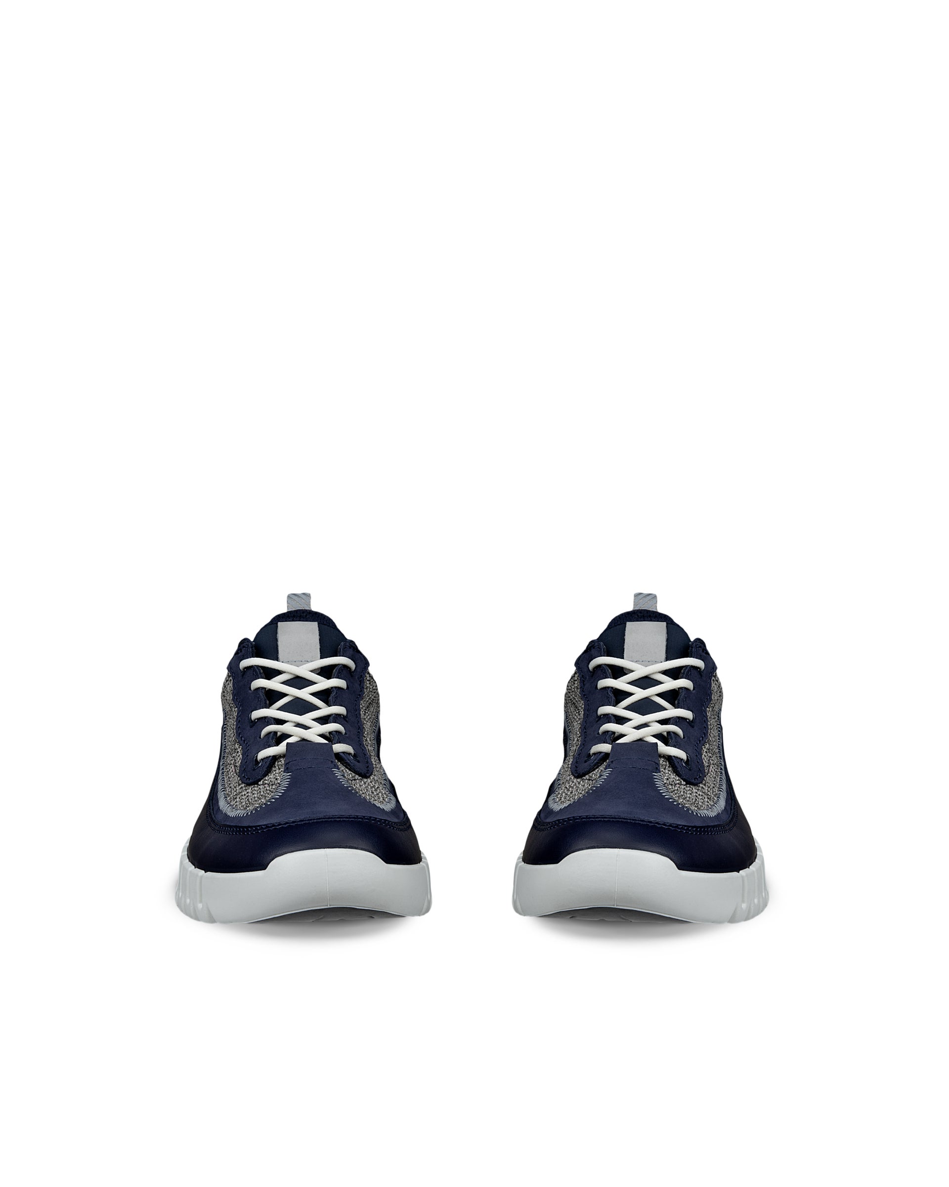 ECCO® GRUUV baskets en cuir pour homme - Bleu - Front pair