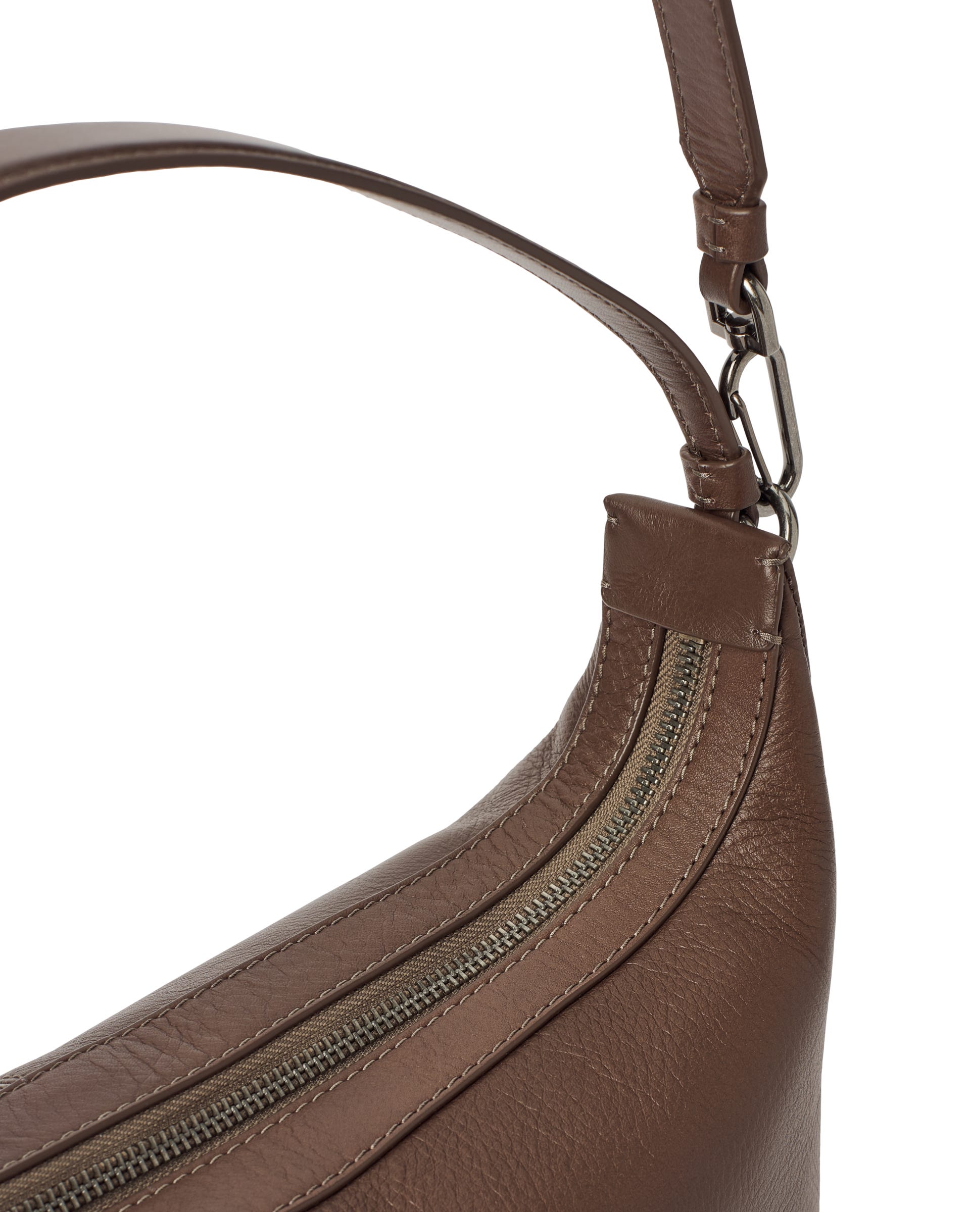 ECCO® HOBO S kompakt hobostyle taske i læder til damer - Brun - Detail-1
