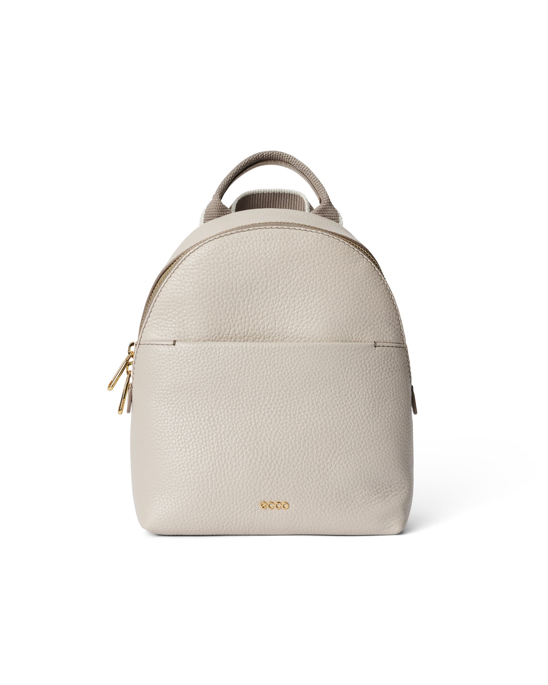 ECCO Round Pack Small Pebbled レザーバックパック - ベージュ - Main