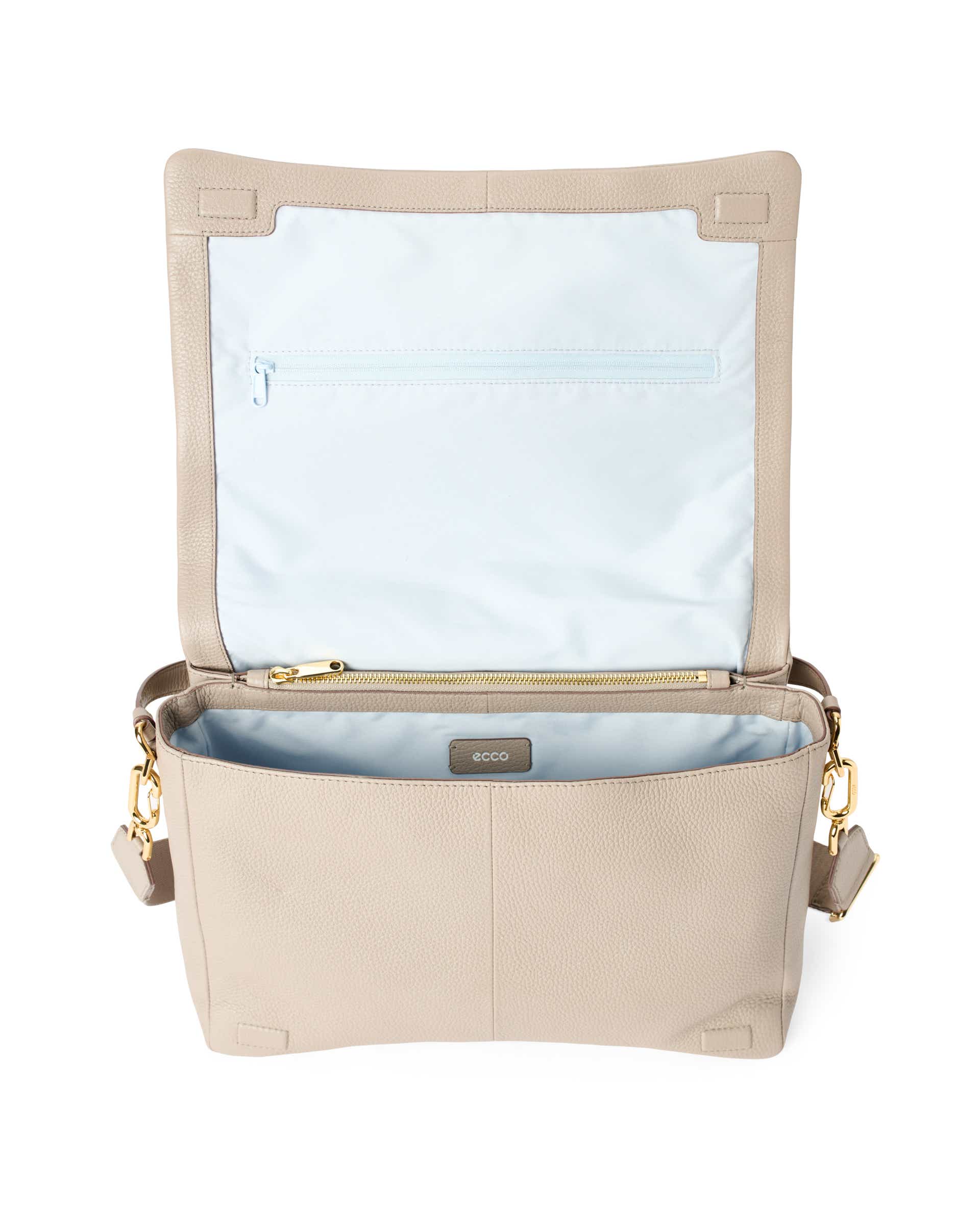 ECCO Pinch Bag XL レザーピンチバッグ - ベージュ - Inside