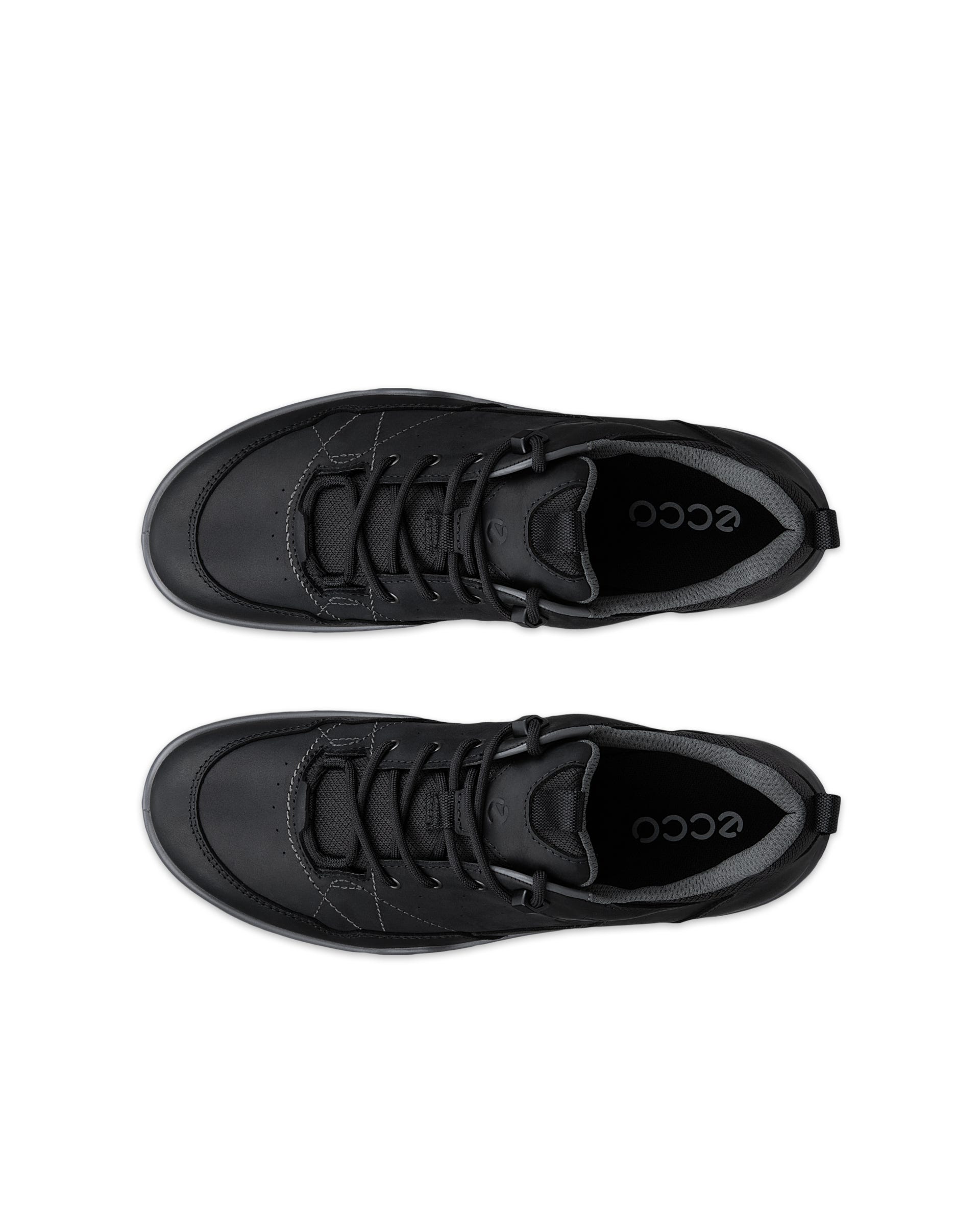 ECCO® RECEPTOR TREKK chaussures de randonnée imperméable en nubuck pour homme - Noir - Top left pair