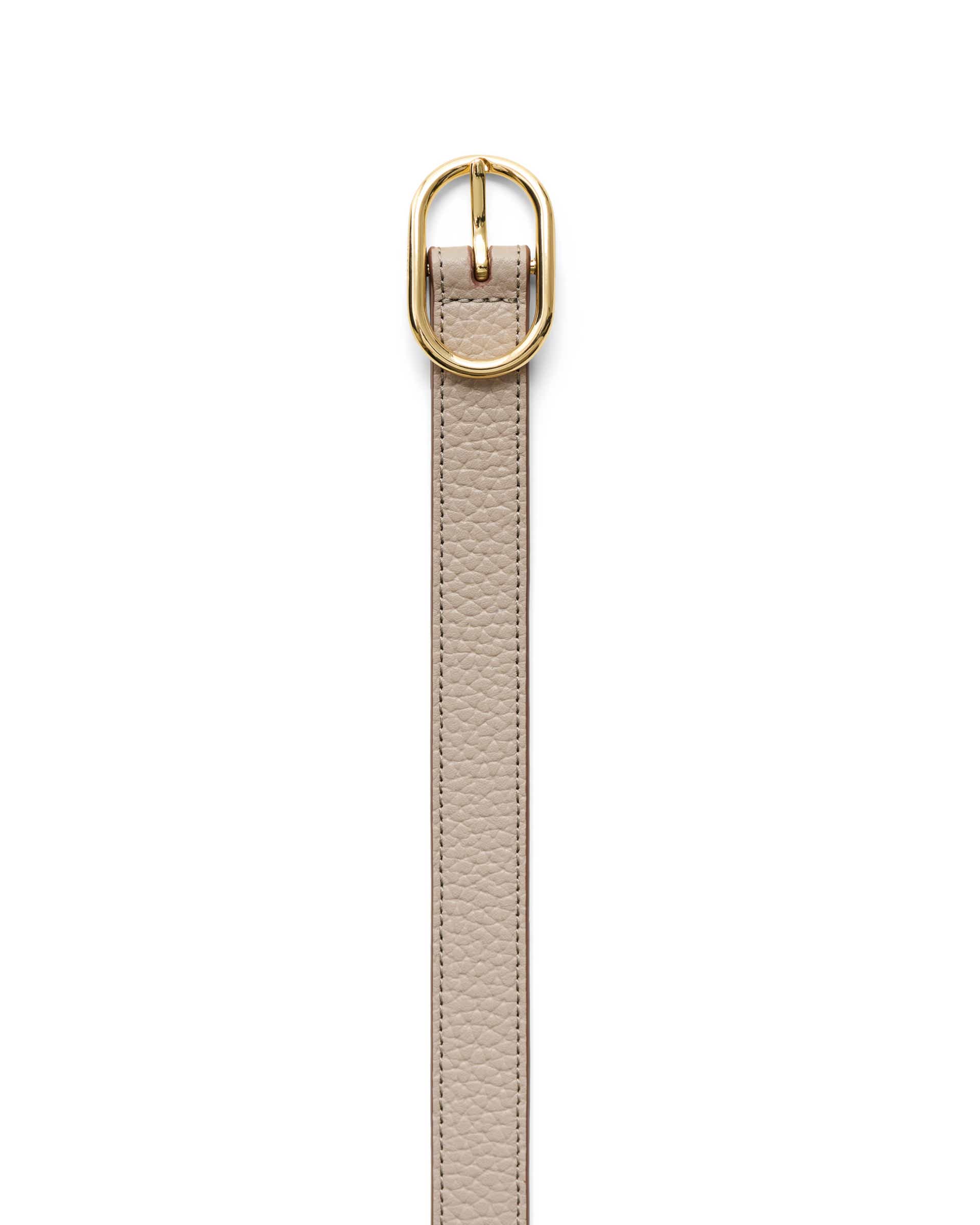 Women's ECCO® Leather Belt - Beige - Detail-1